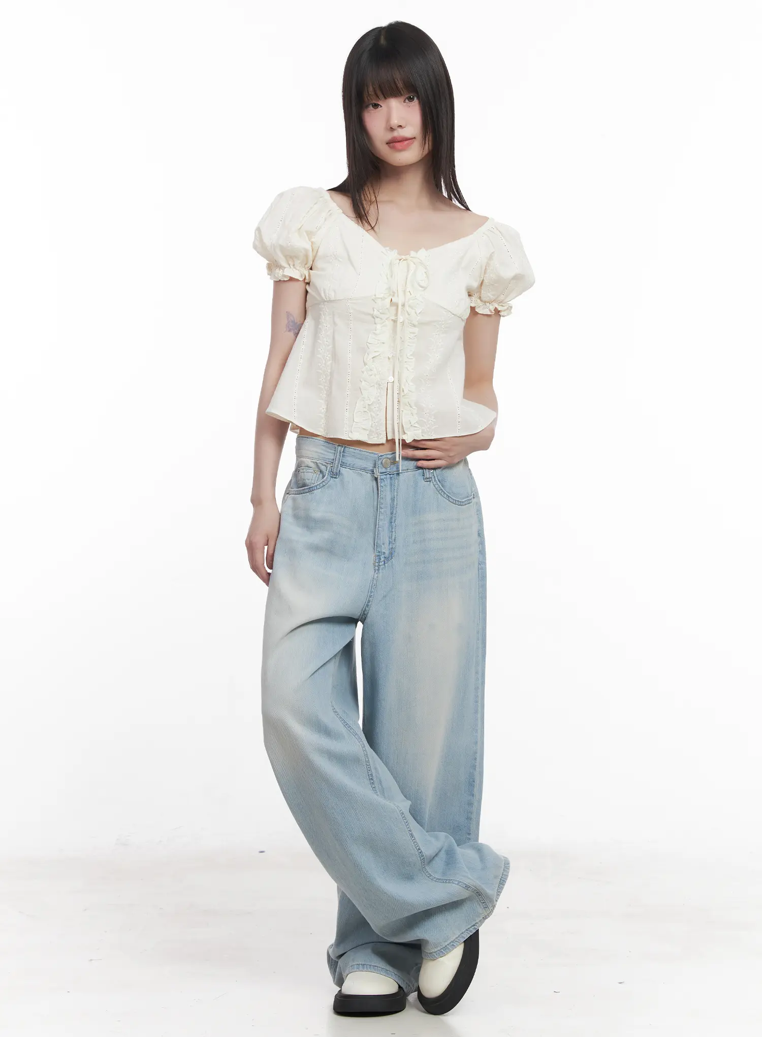 Garam Washed Wide-Leg Jeans CU518 - Image 8