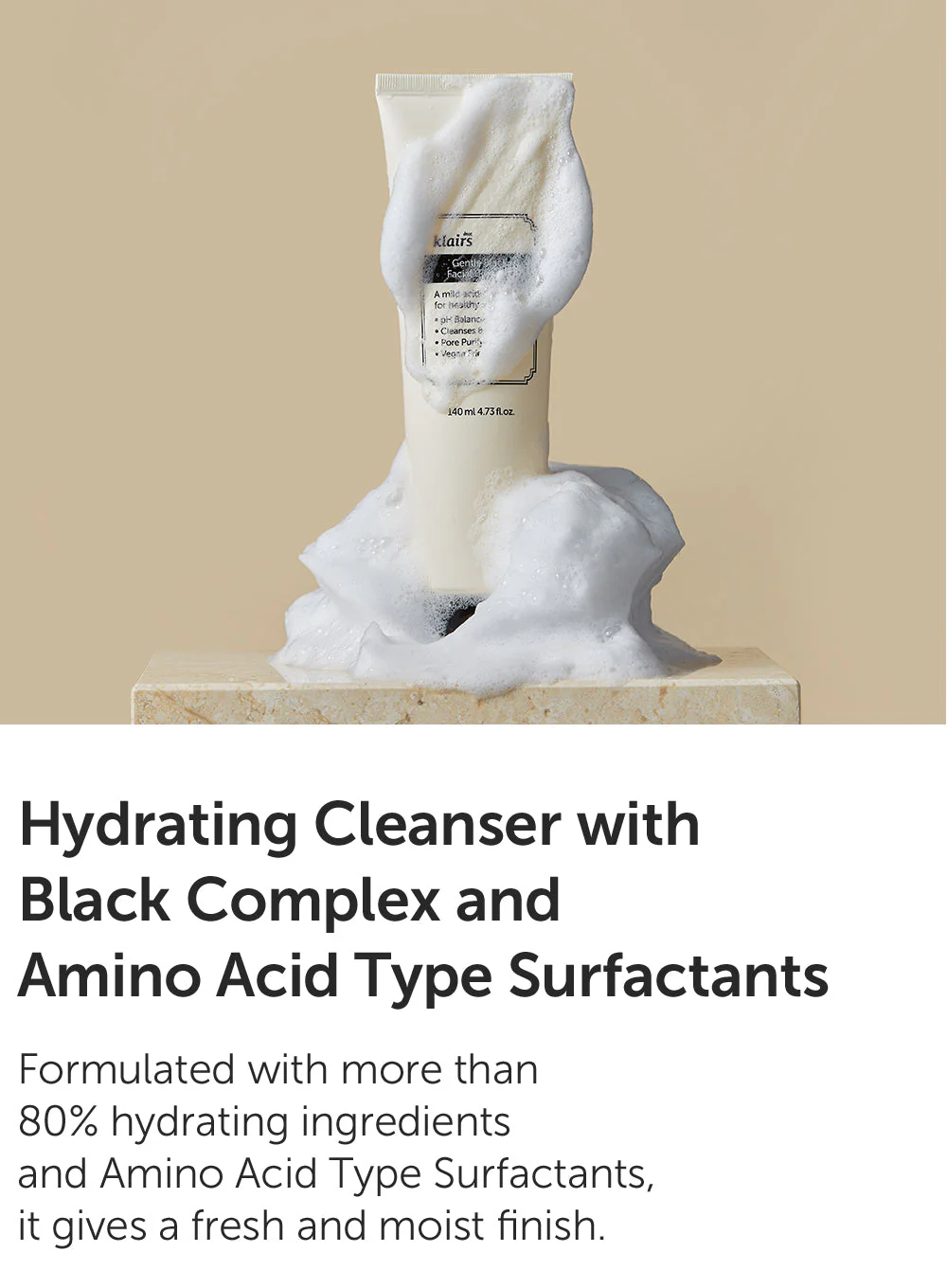 Gentle Black Facial Cleanser (140ml) - Image 6