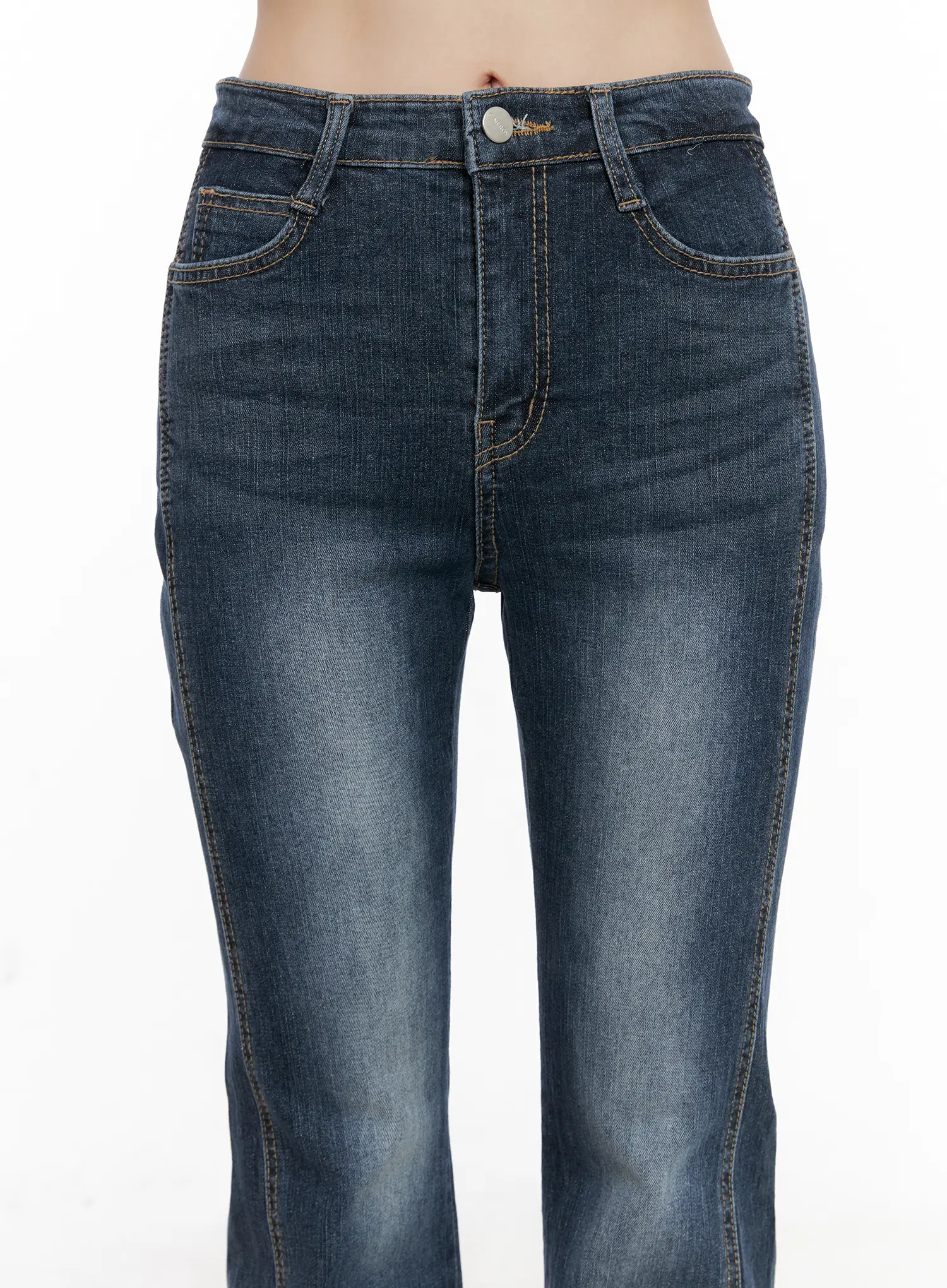 Giana High Waist Hip Pad Flare Jeans CG519 - Image 3