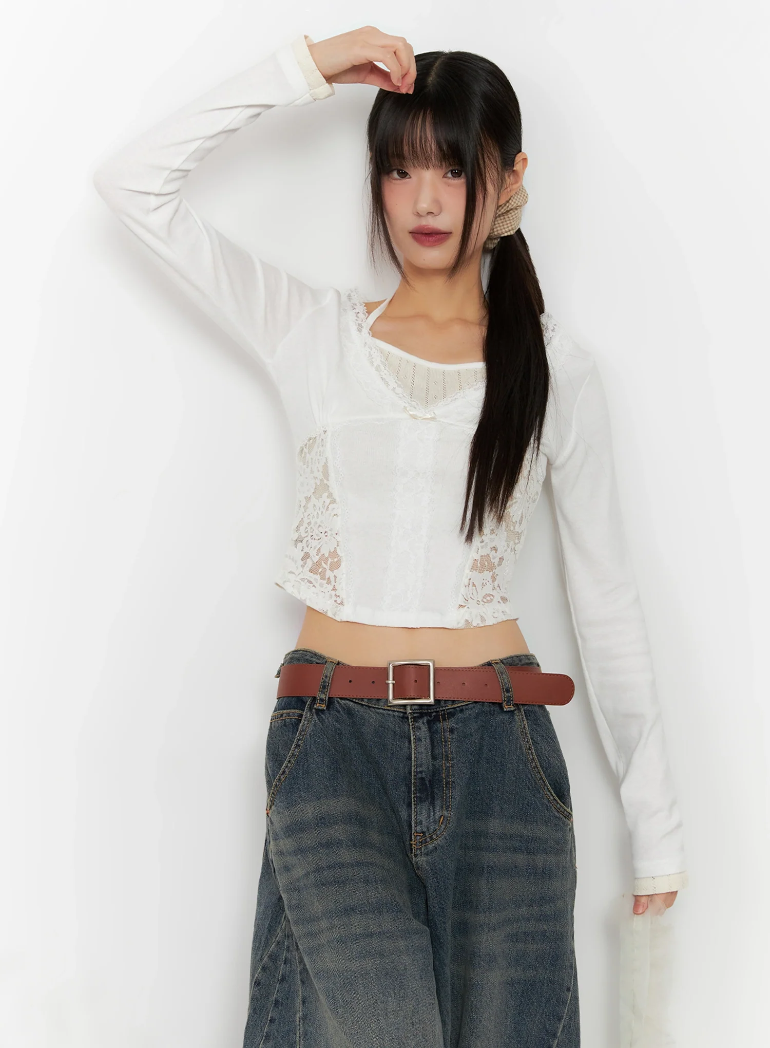 Gingham Scrunchie IN503 - Image 2