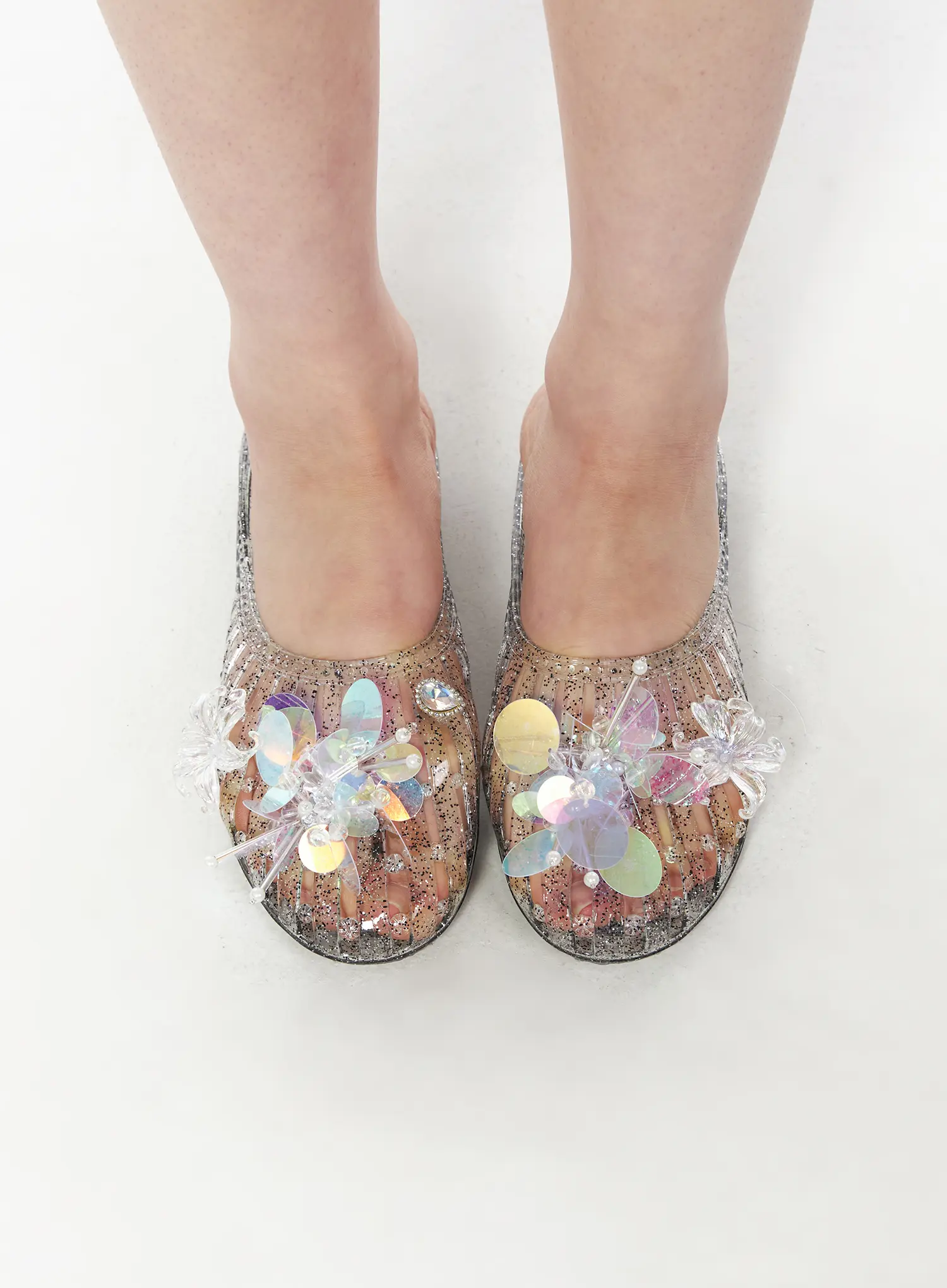 Glitter Jelly Slip-Ons CY528