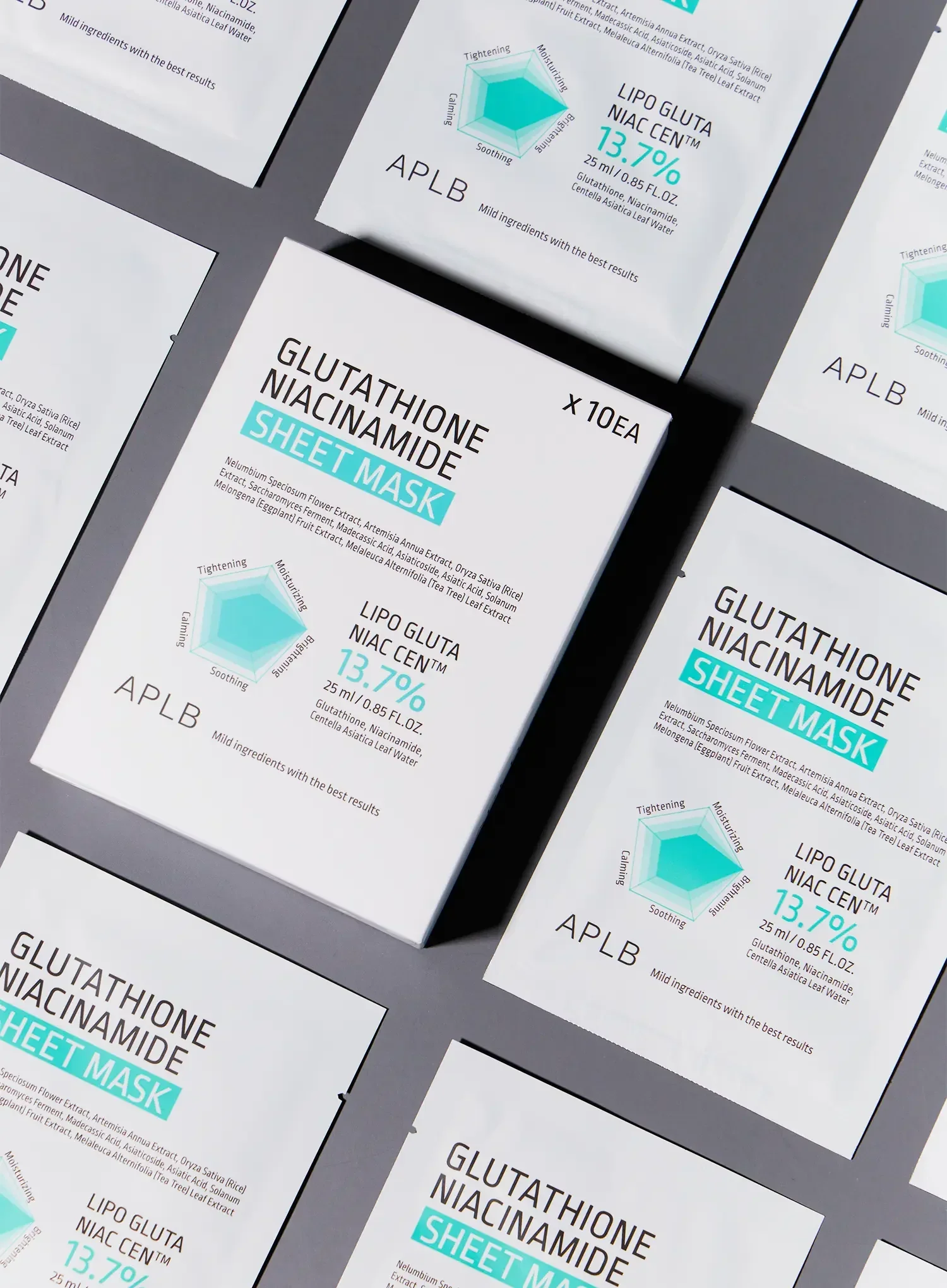 Glutathione Niacinamide Sheet Mask (25ml x 10ea) - Image 2