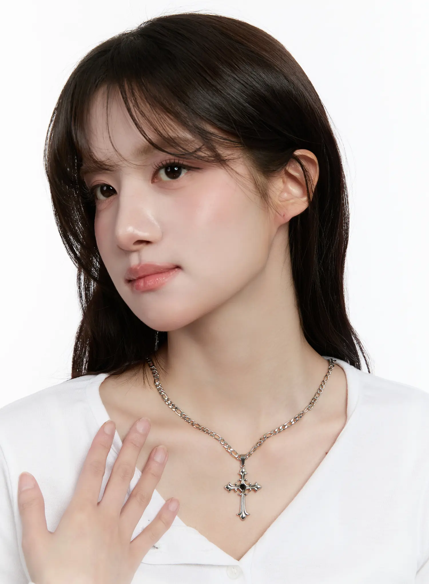 Gothic Cross Chain Necklace CM505 - Image 2