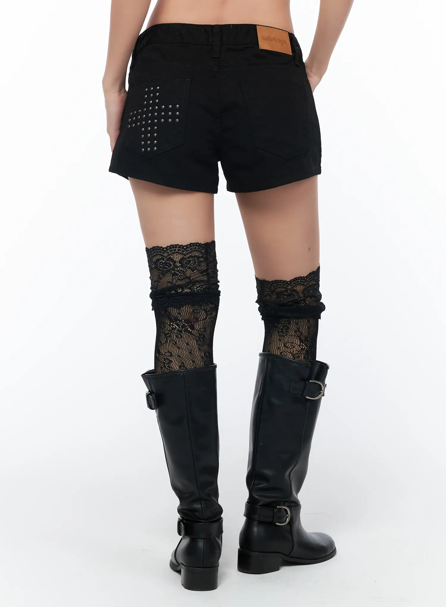 Gothic Cross Detail Shorts CA515