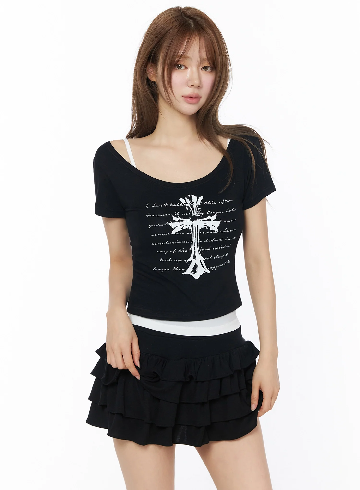 Gothic Cross Slim Fit Top IU525 - Image 14
