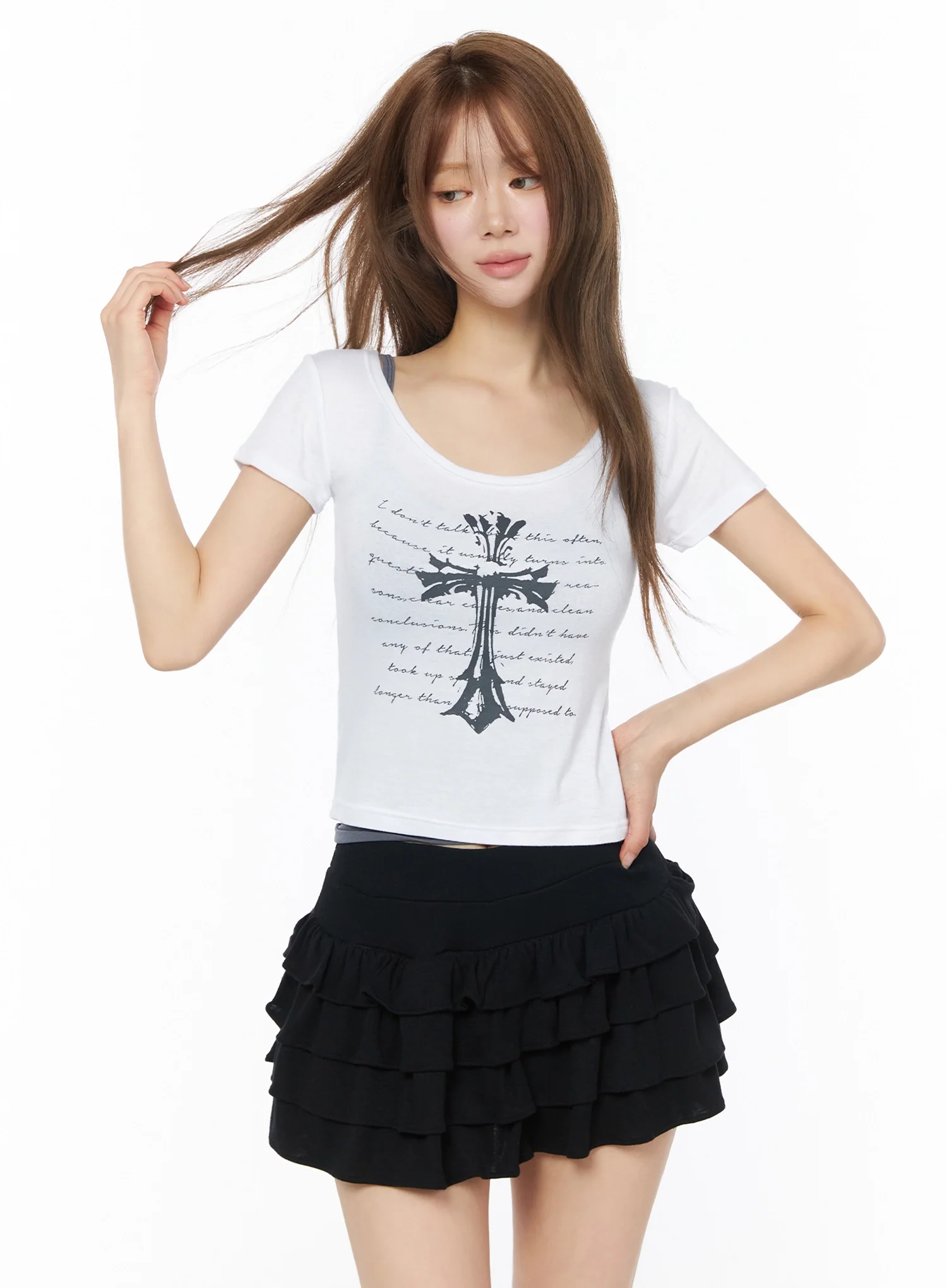 Gothic Cross Slim Fit Top IU525 - Image 8