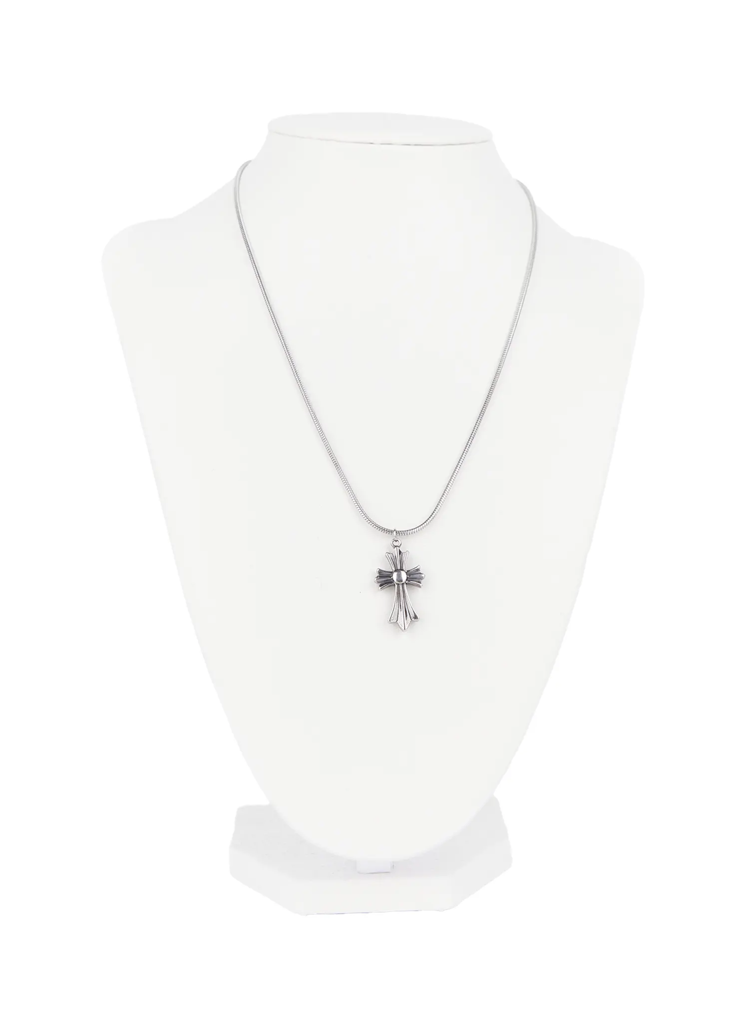Gothic Silver Cross Chain Necklace CS511 - Image 6