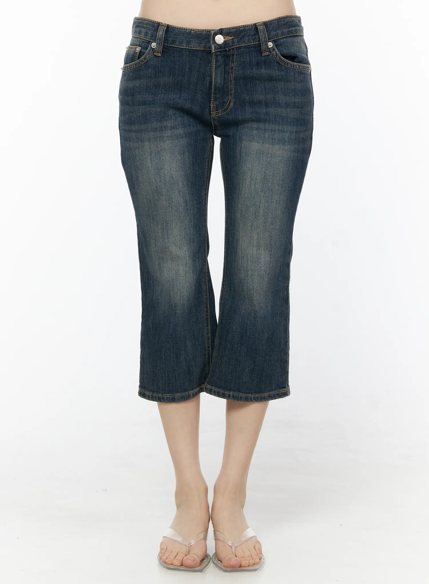 Grac Dark Washed Capri Jeans IU515 - Image 2