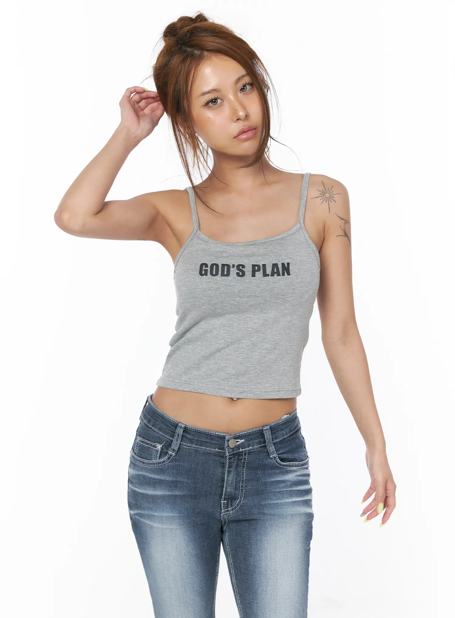 Graphic Crop Tank Top CU502 - Image 5