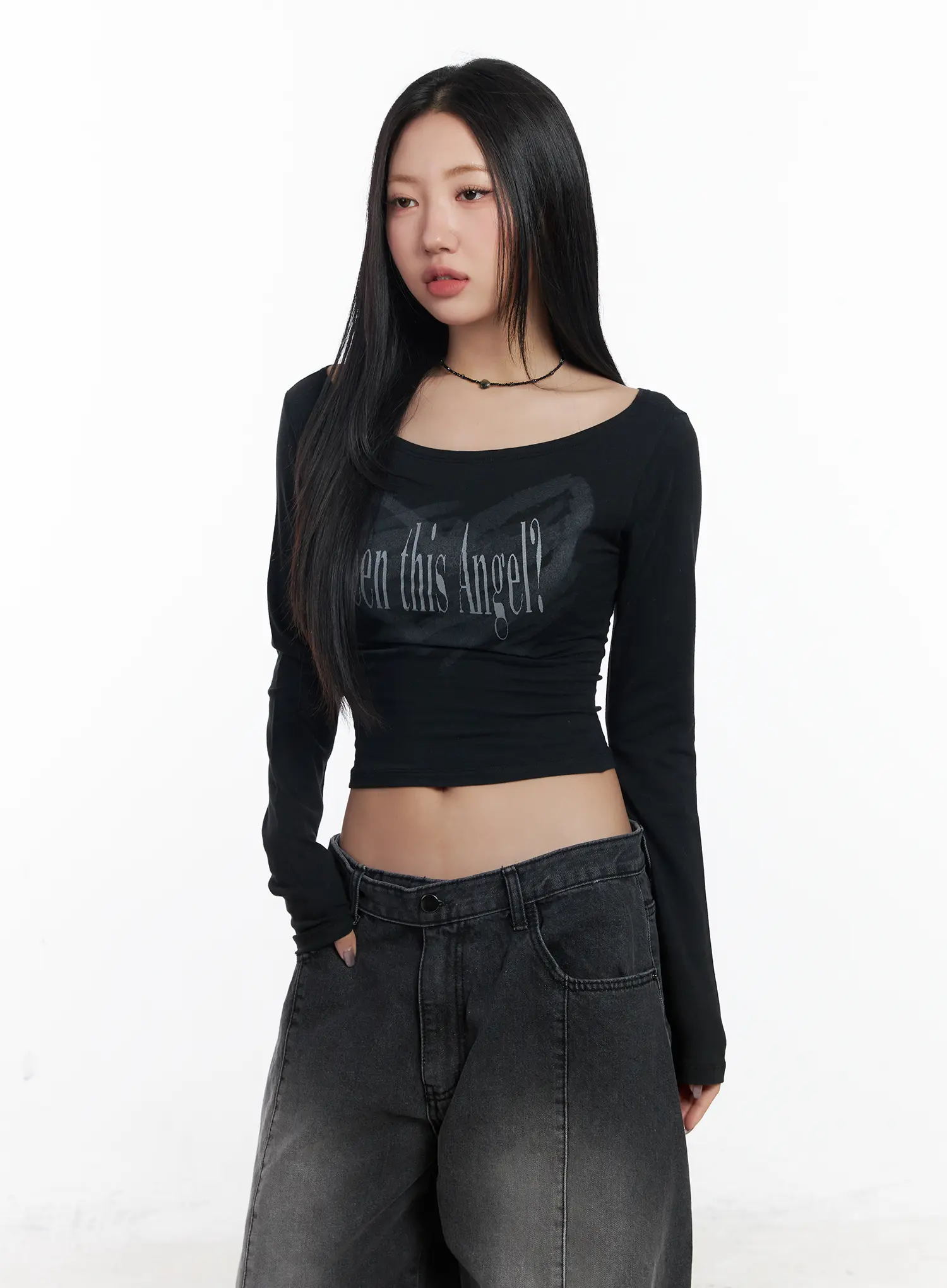 Graphic Lettering Crop Top CJ530 - Image 10