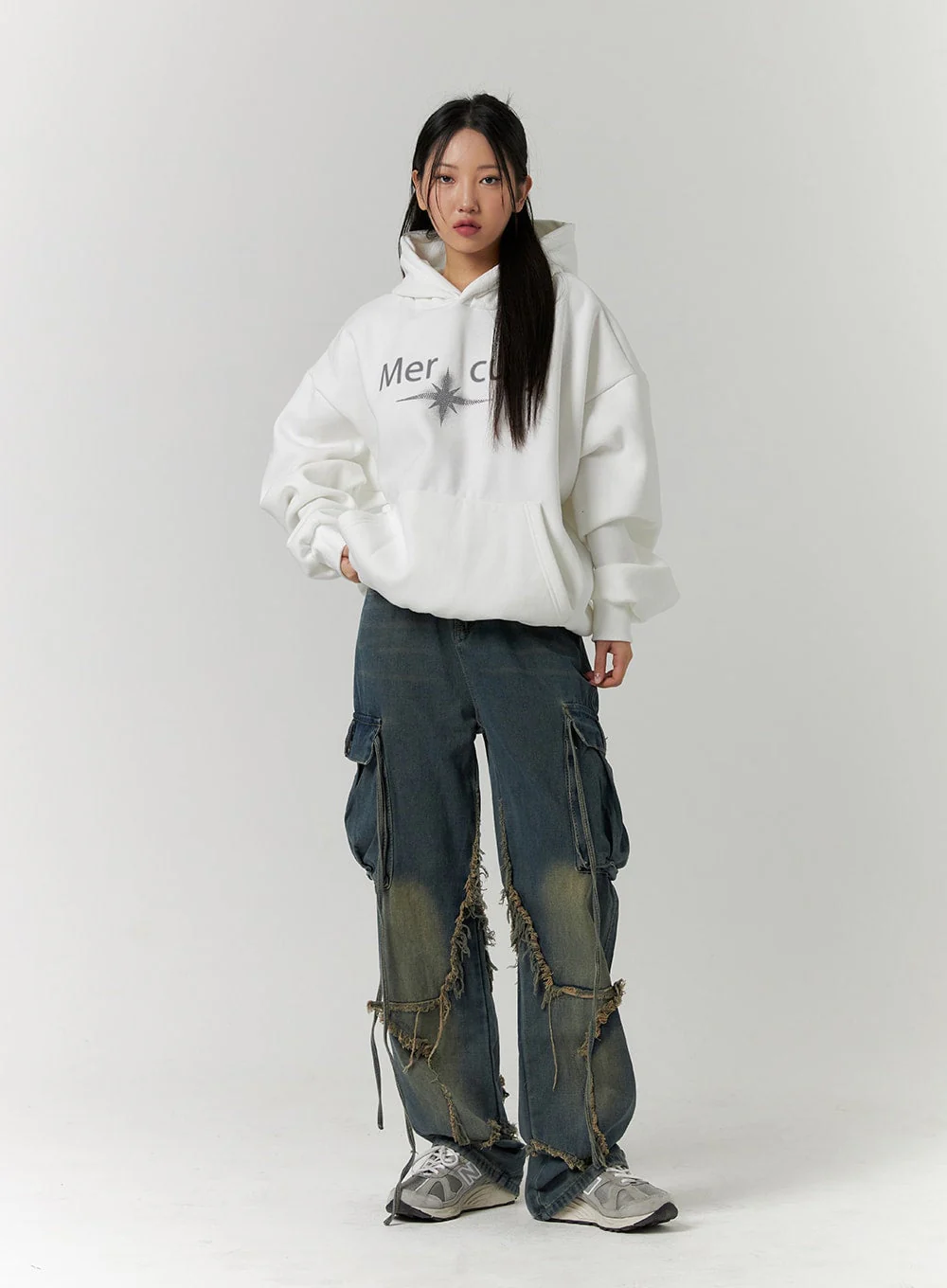 Graphic Lettering Hooded Sweatshirt CD312 - Image 2