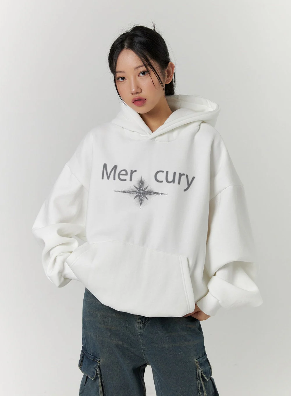 Graphic Lettering Hooded Sweatshirt CD312 - Image 4