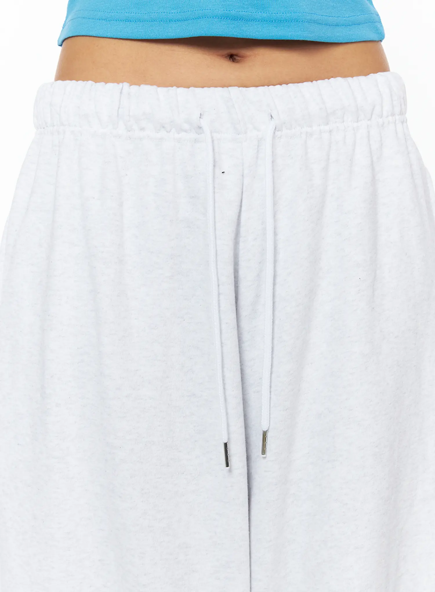 Graphic Lettering Studded Wide-Leg Sweatpants CU518 - Image 5