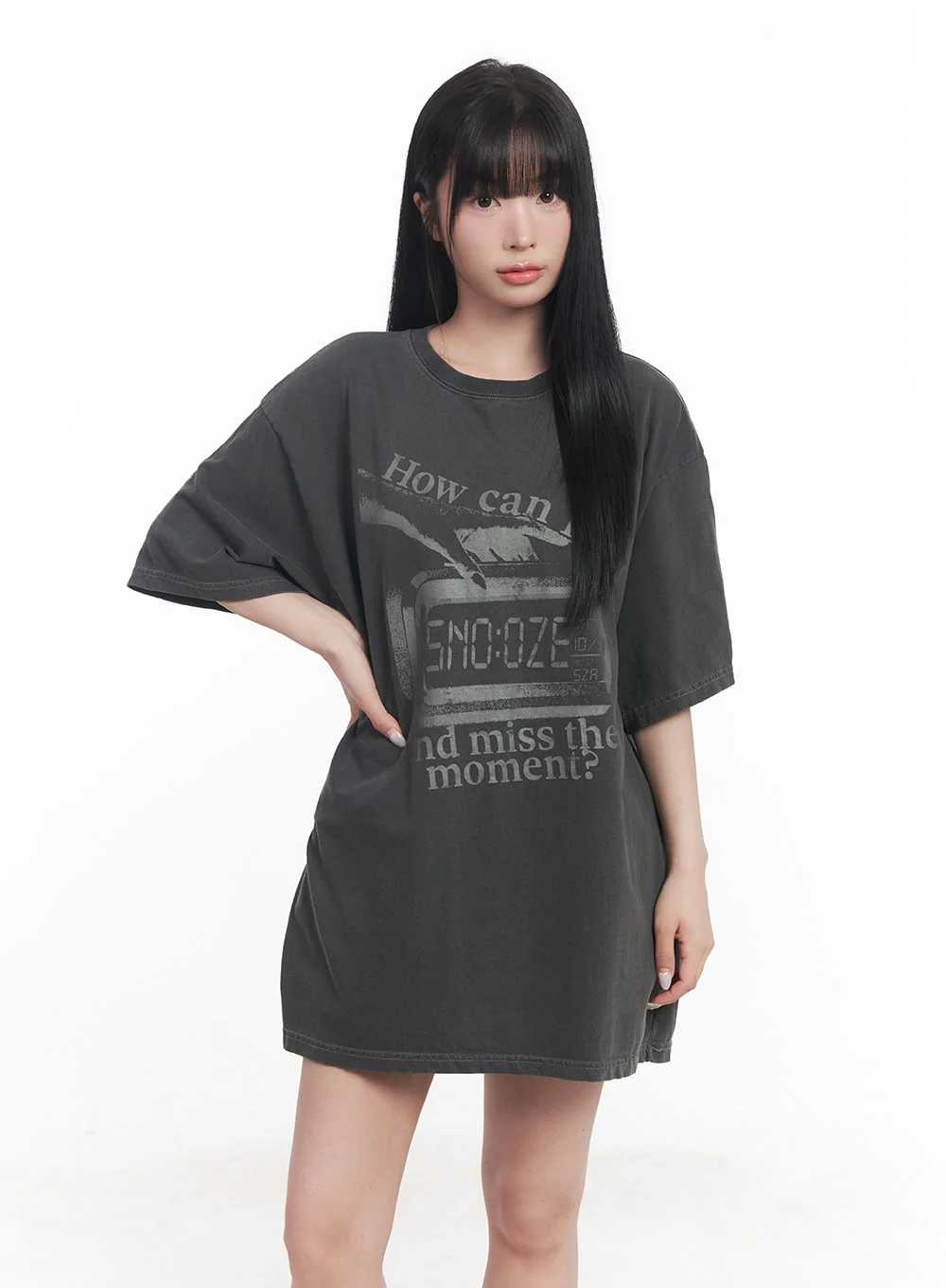 Graphic Oversize Cotton T-Shirt CY527 - Image 2