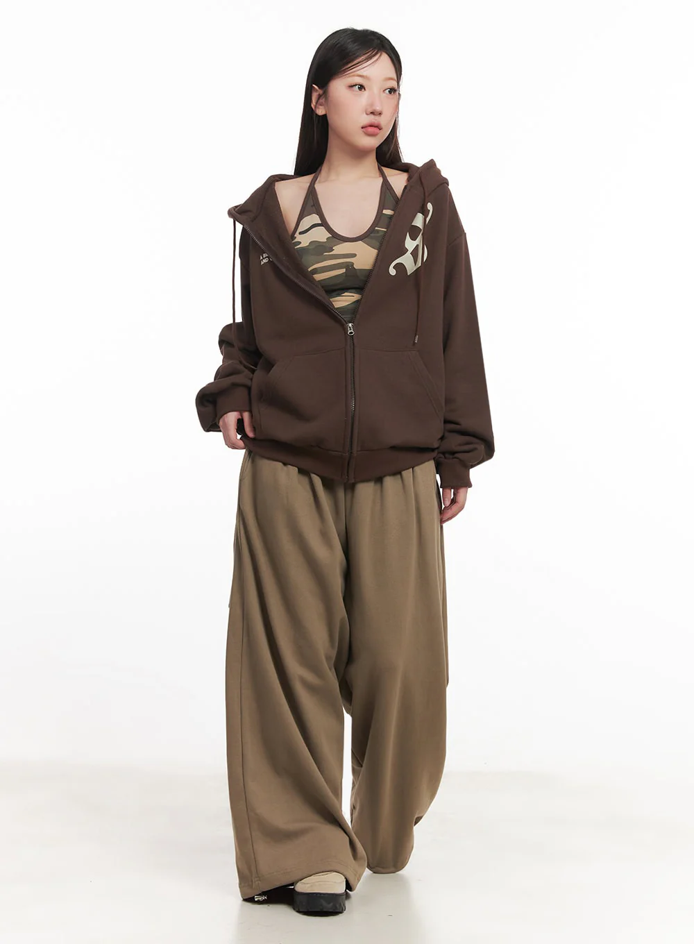 Graphic Oversize Zip-Up Hooded Jacket IM528 - Image 14