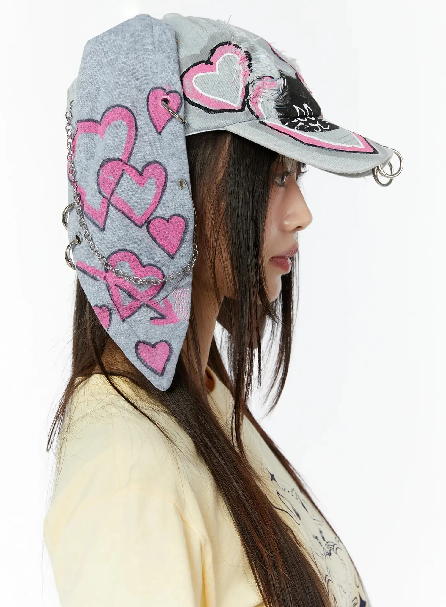Graphic Painted Ear Flap Hat CU515 - Image 6