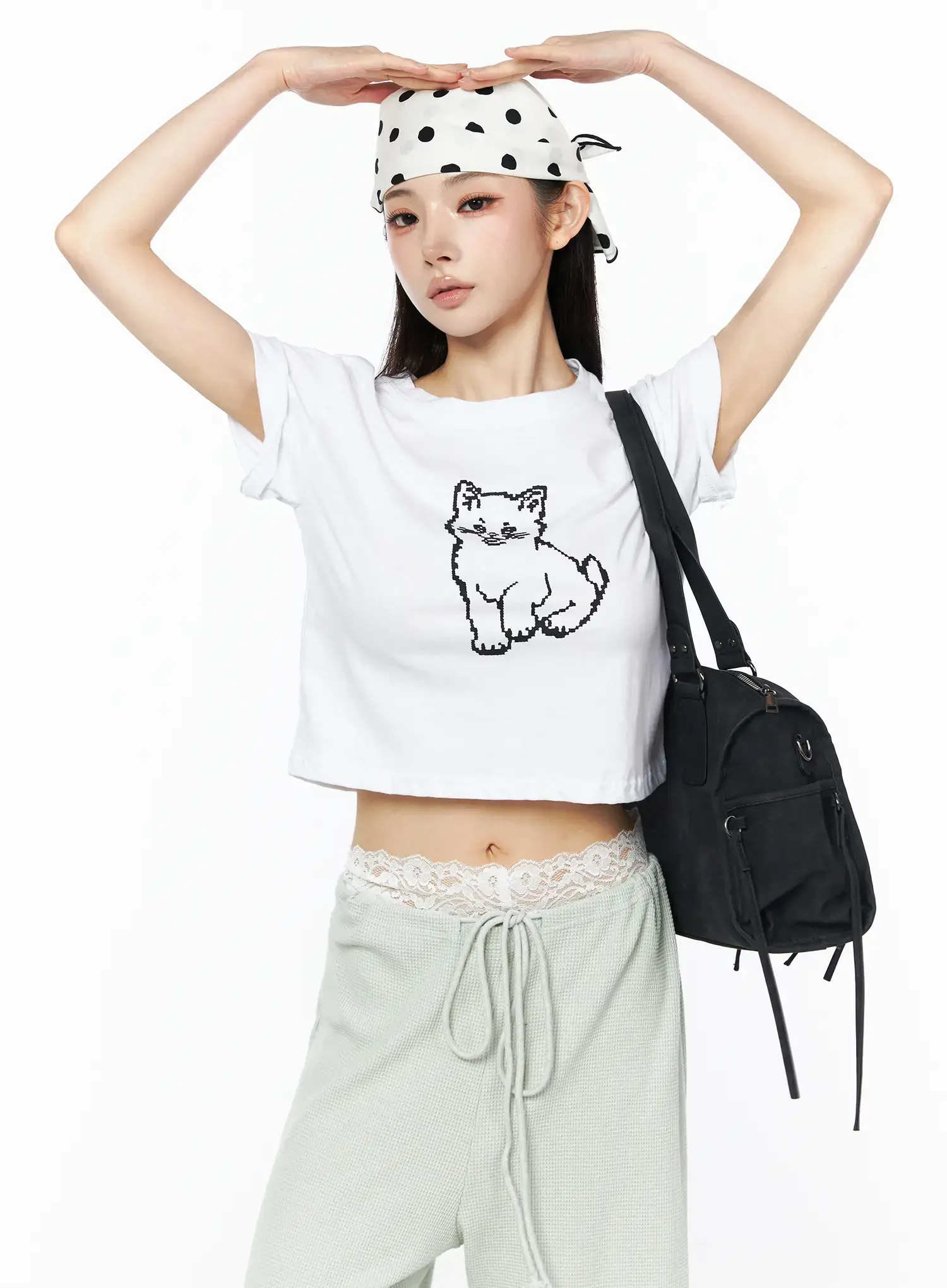 Graphic Print Crop Tee CU511