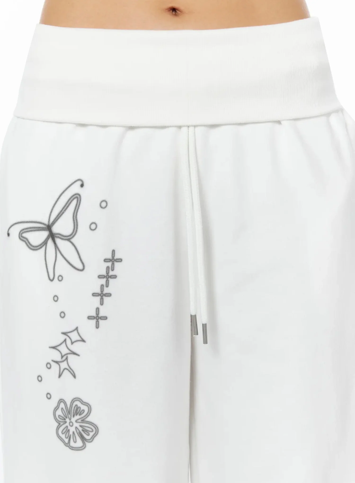 Graphic Print Wide-Leg Sweatpants IU508 - Image 4