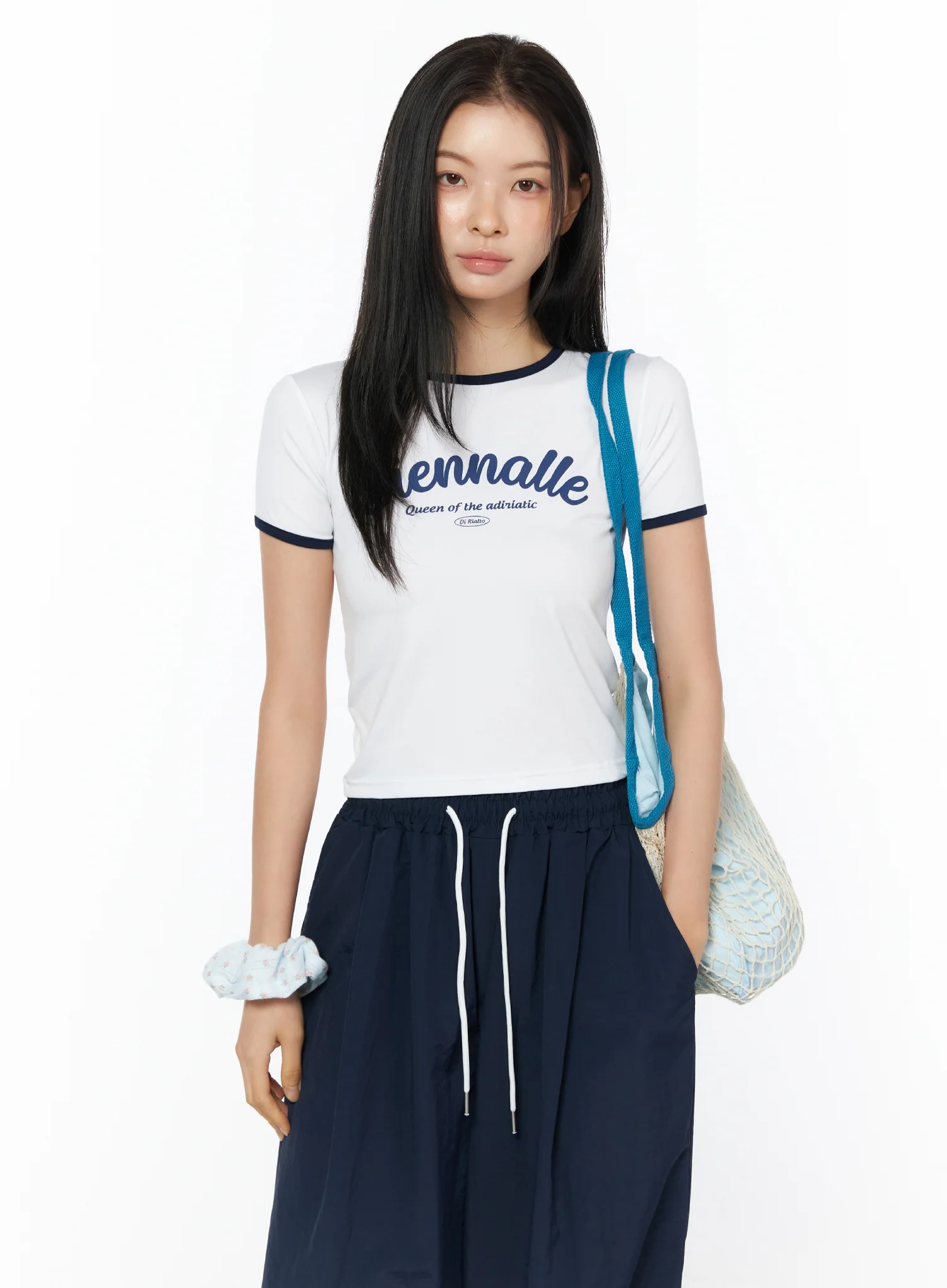 Graphic Ringer Crop Tee IU519