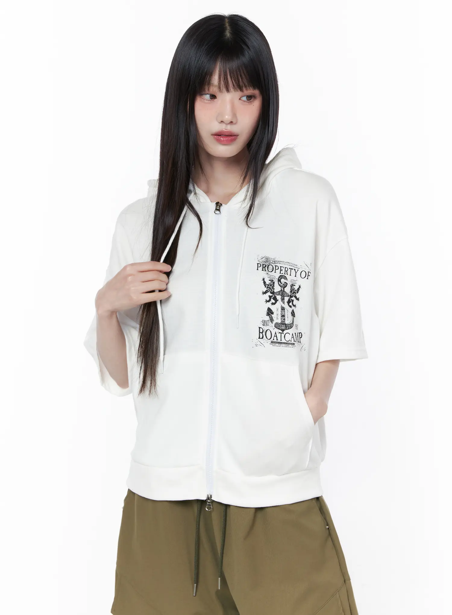 Graphic Short Sleeve Hoodie CU519 - Image 10