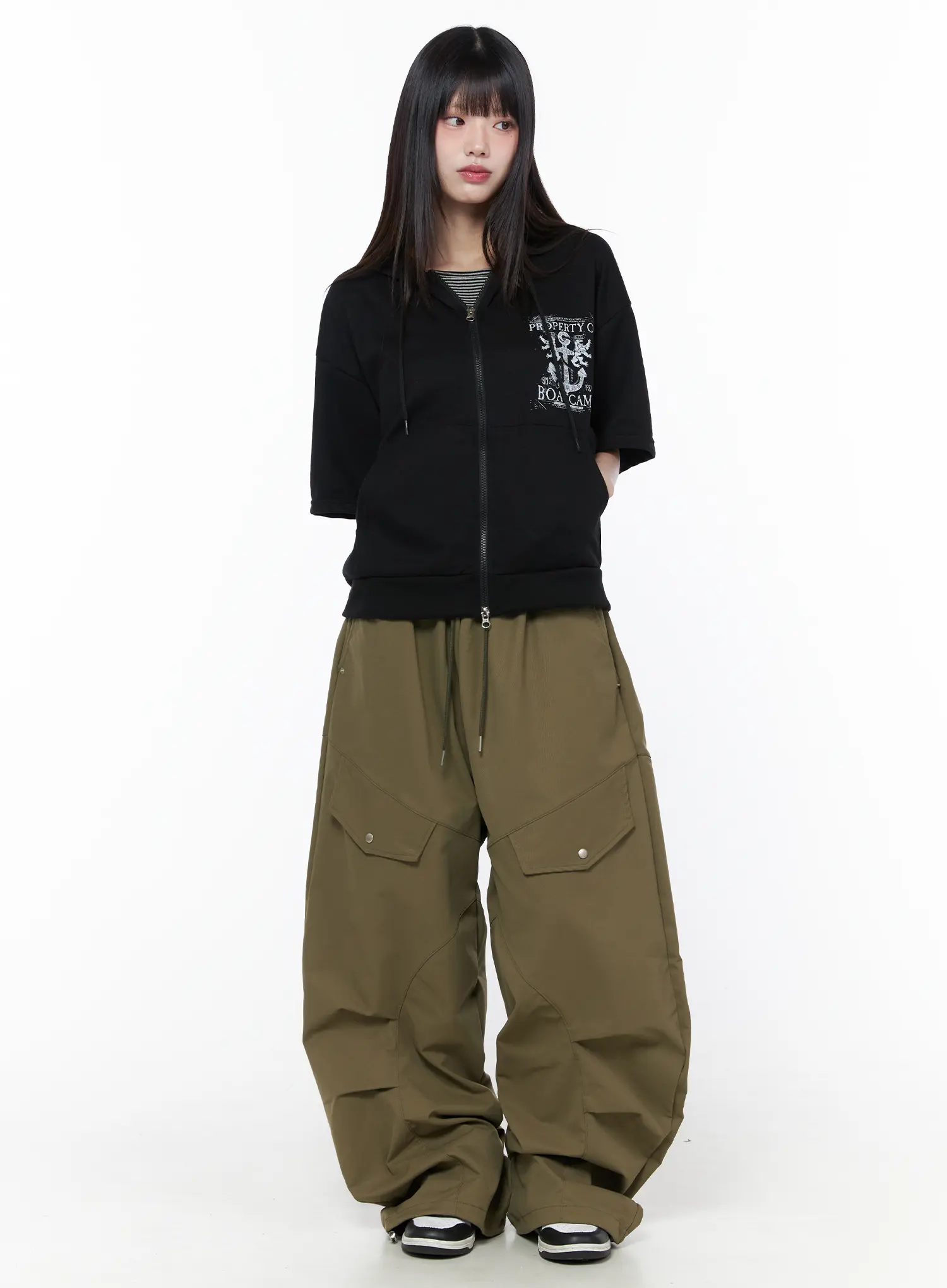 Graphic Short Sleeve Hoodie CU519 - Image 3