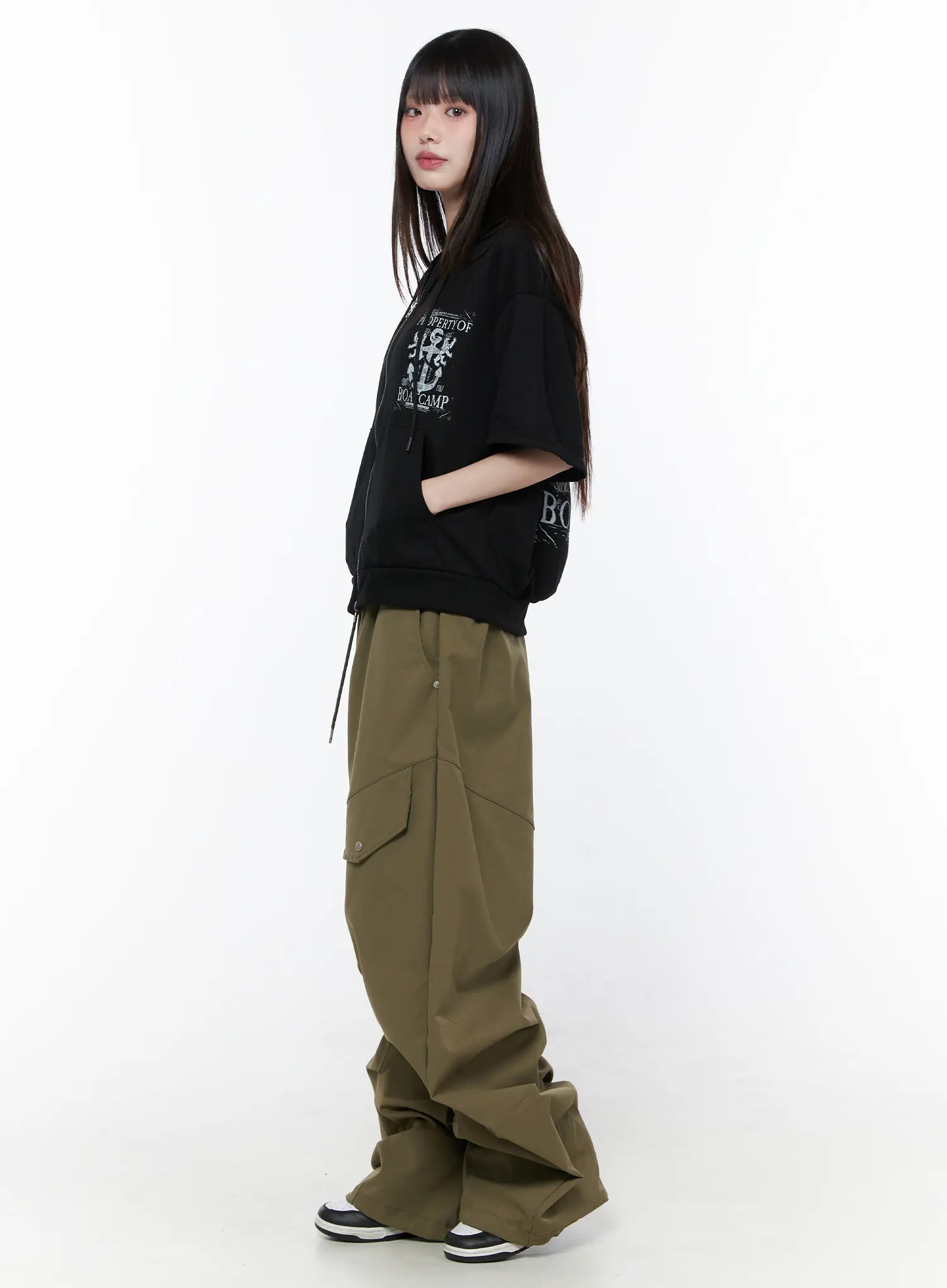 Graphic Short Sleeve Hoodie CU519 - Image 4
