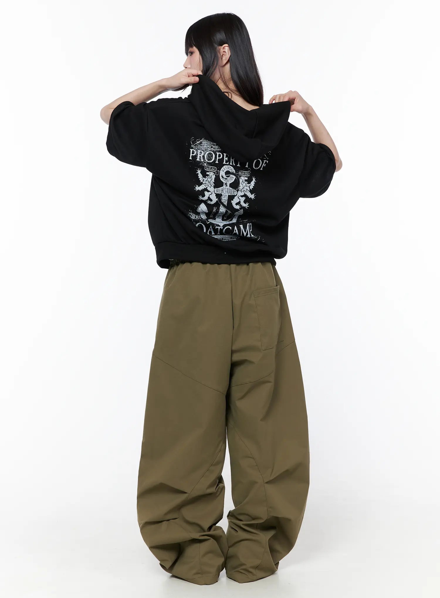 Graphic Short Sleeve Hoodie CU519 - Image 5