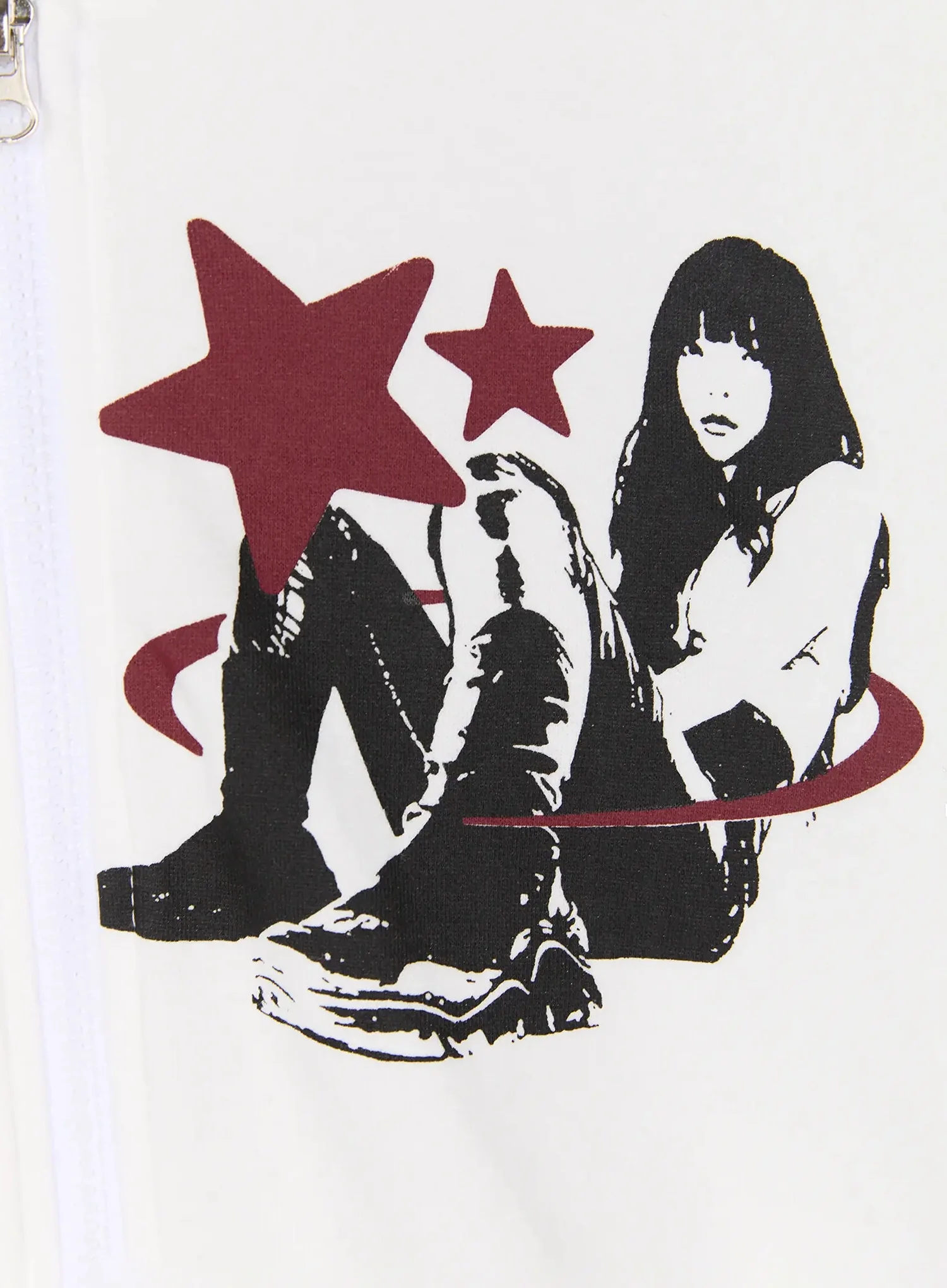 Graphic Short Sleeve Zip-Up Hoodie IU525 - Image 12