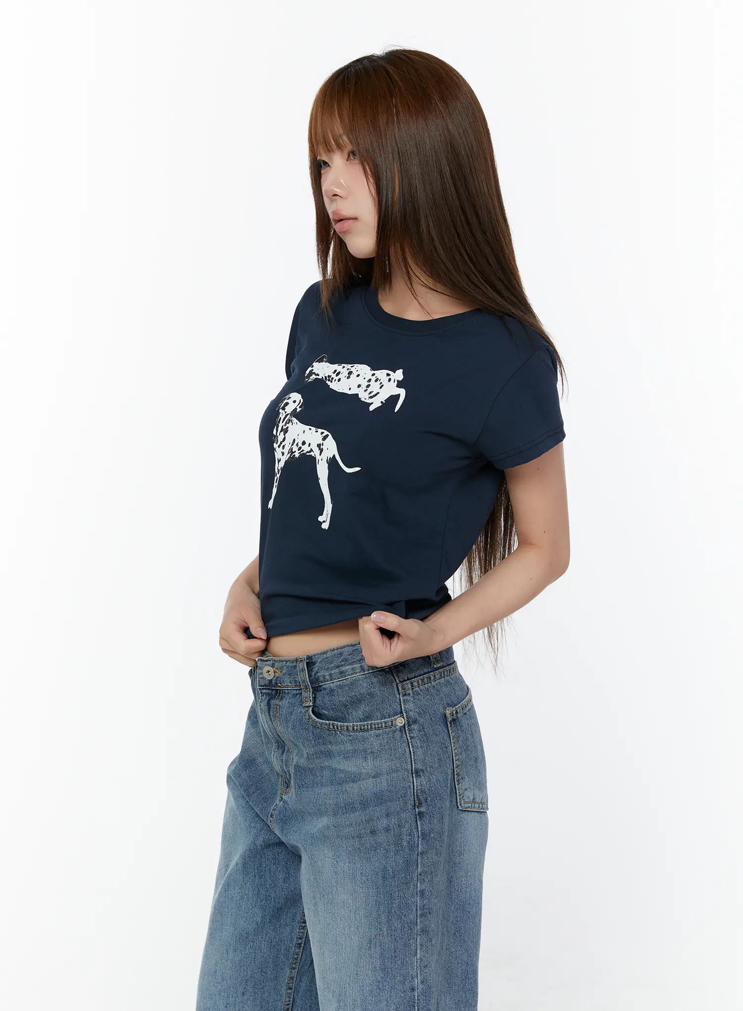 Graphic Spot Print Short-Sleeve Tee CY518 - Image 10