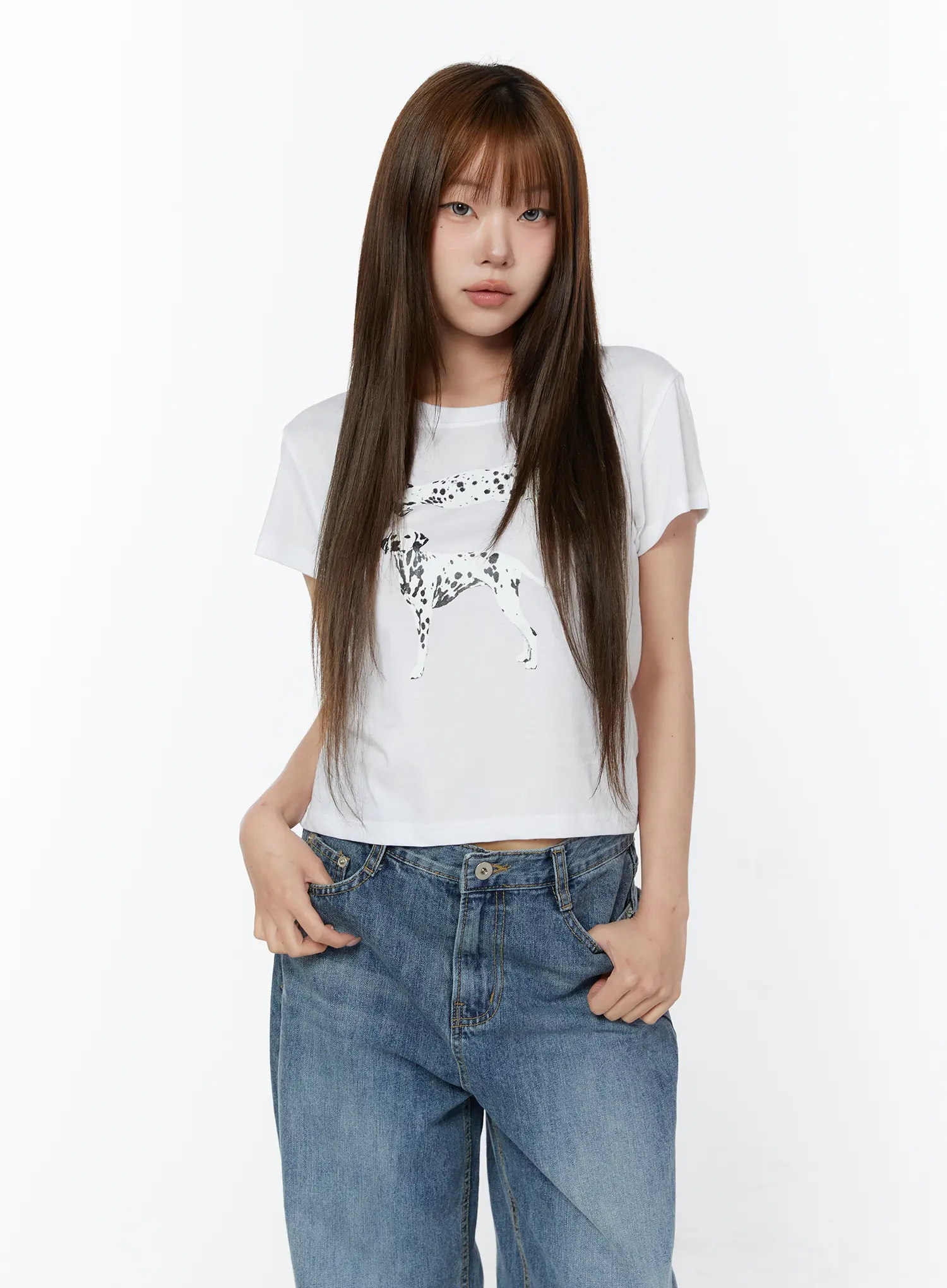 Graphic Spot Print Short-Sleeve Tee CY518 - Image 11