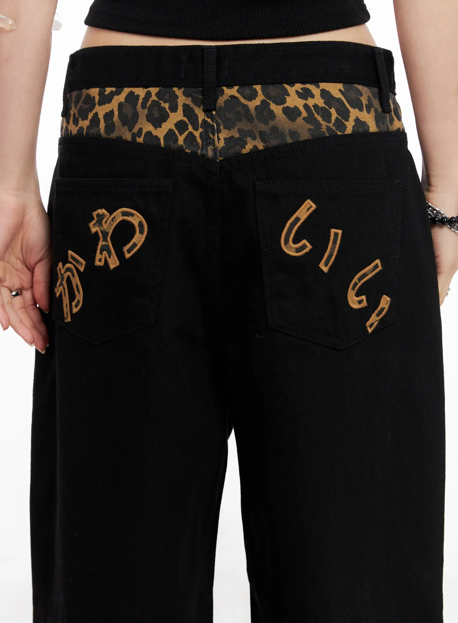 Graphic Wide Cotton Pants CC1109 - Image 2