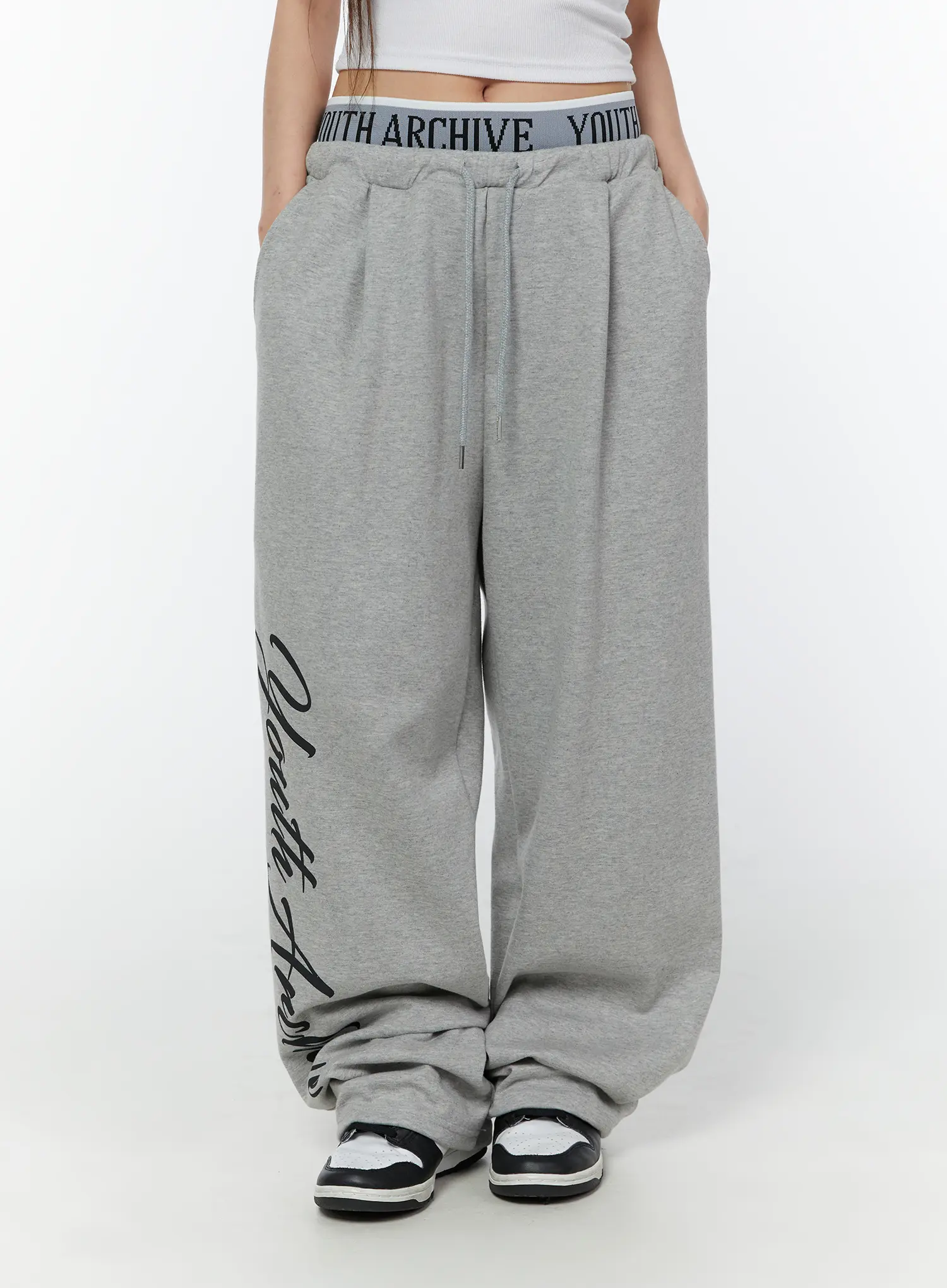 Graphic Wide Leg Sweatpants CY518 - Image 11