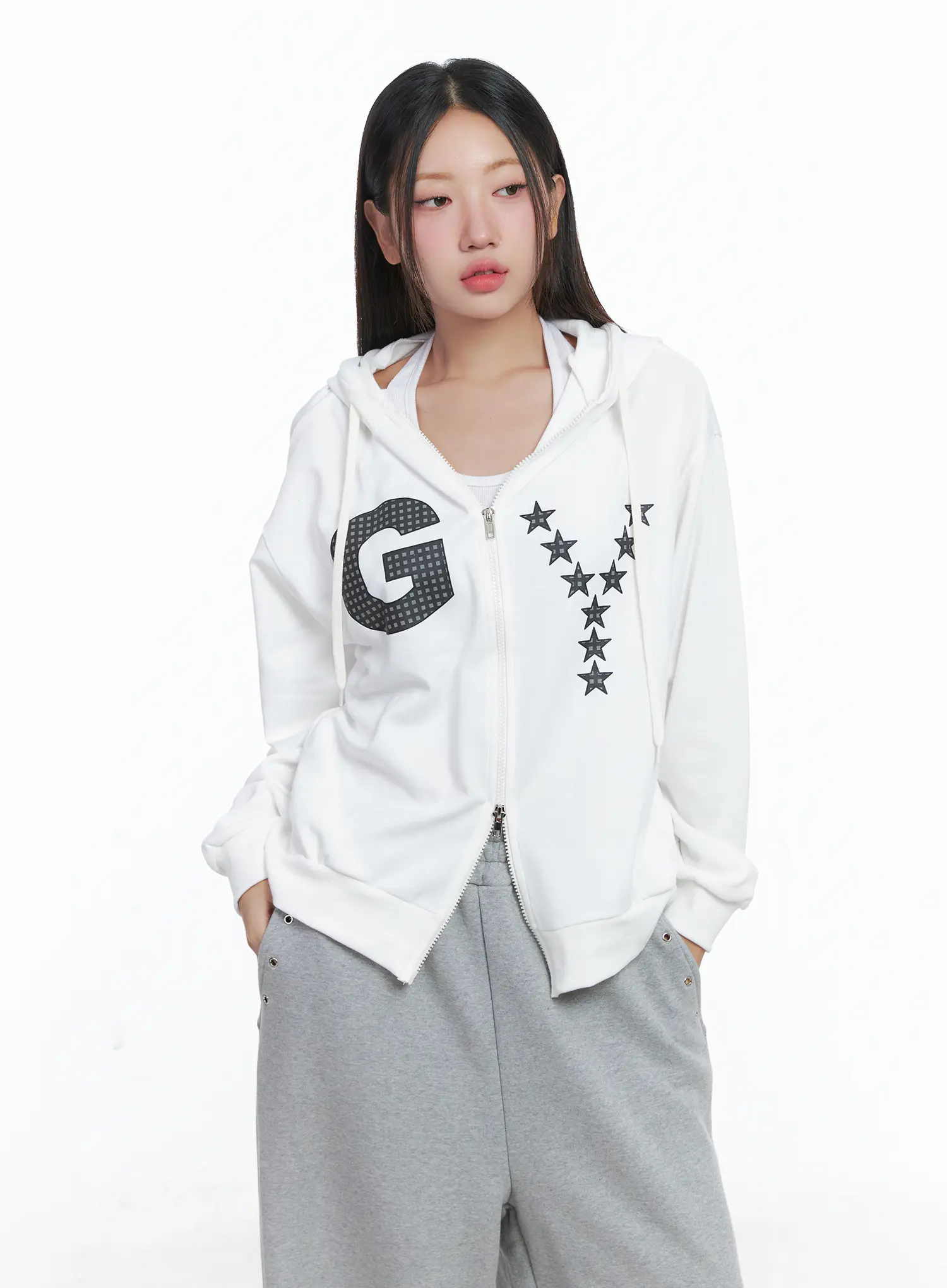 GY Starry Zip-Up Hoodie CS502 - Image 8