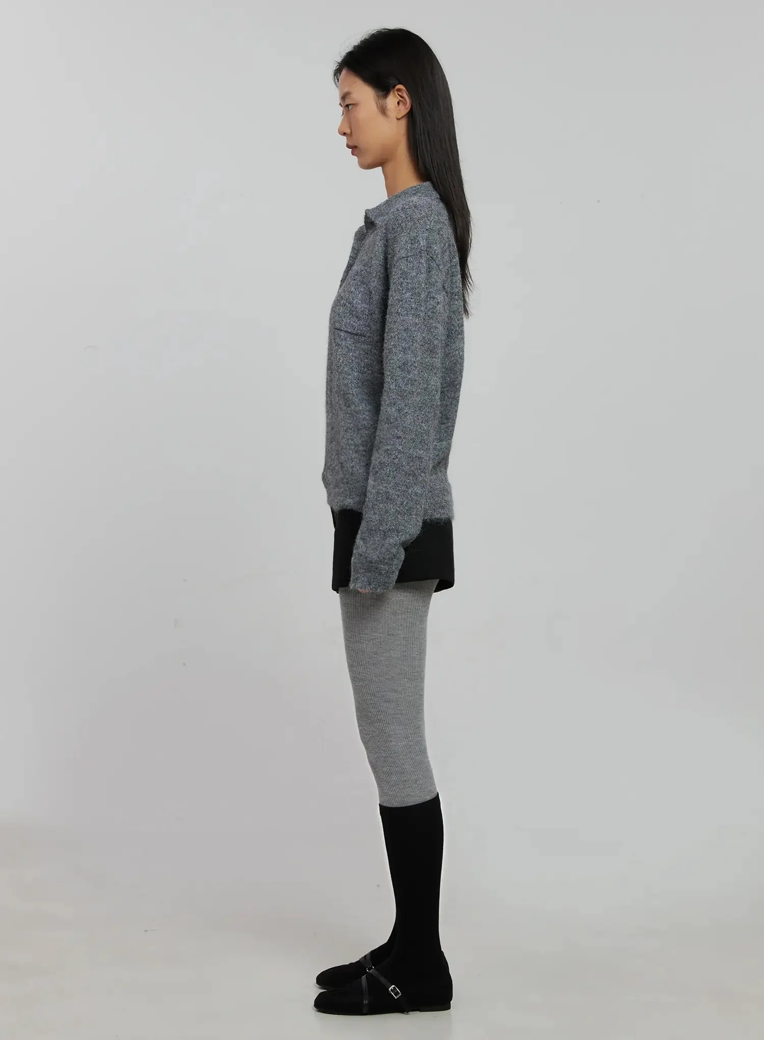 Half Button Collar Sweater IJ509 - Image 10