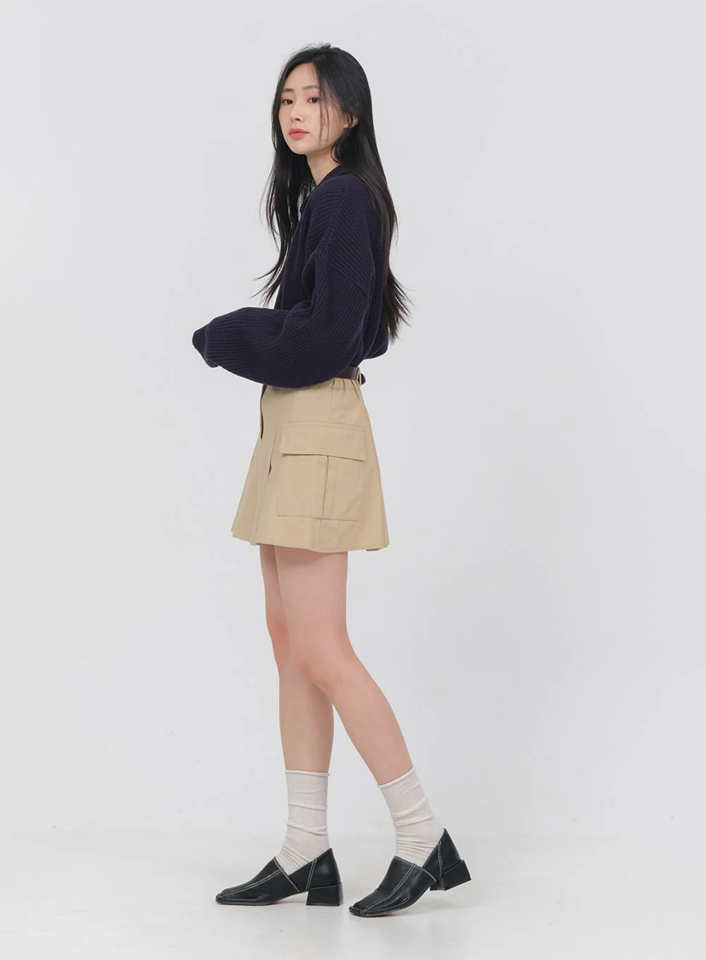 Half Zip-up Knitted Sweat Shirt OA01 - Image 10