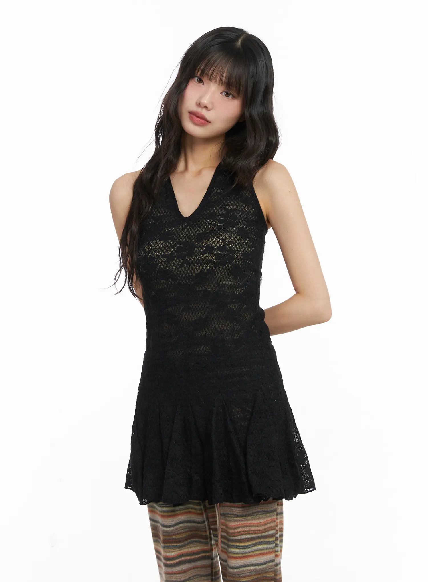 Halter Lace Mini Dress CD531 - Image 7