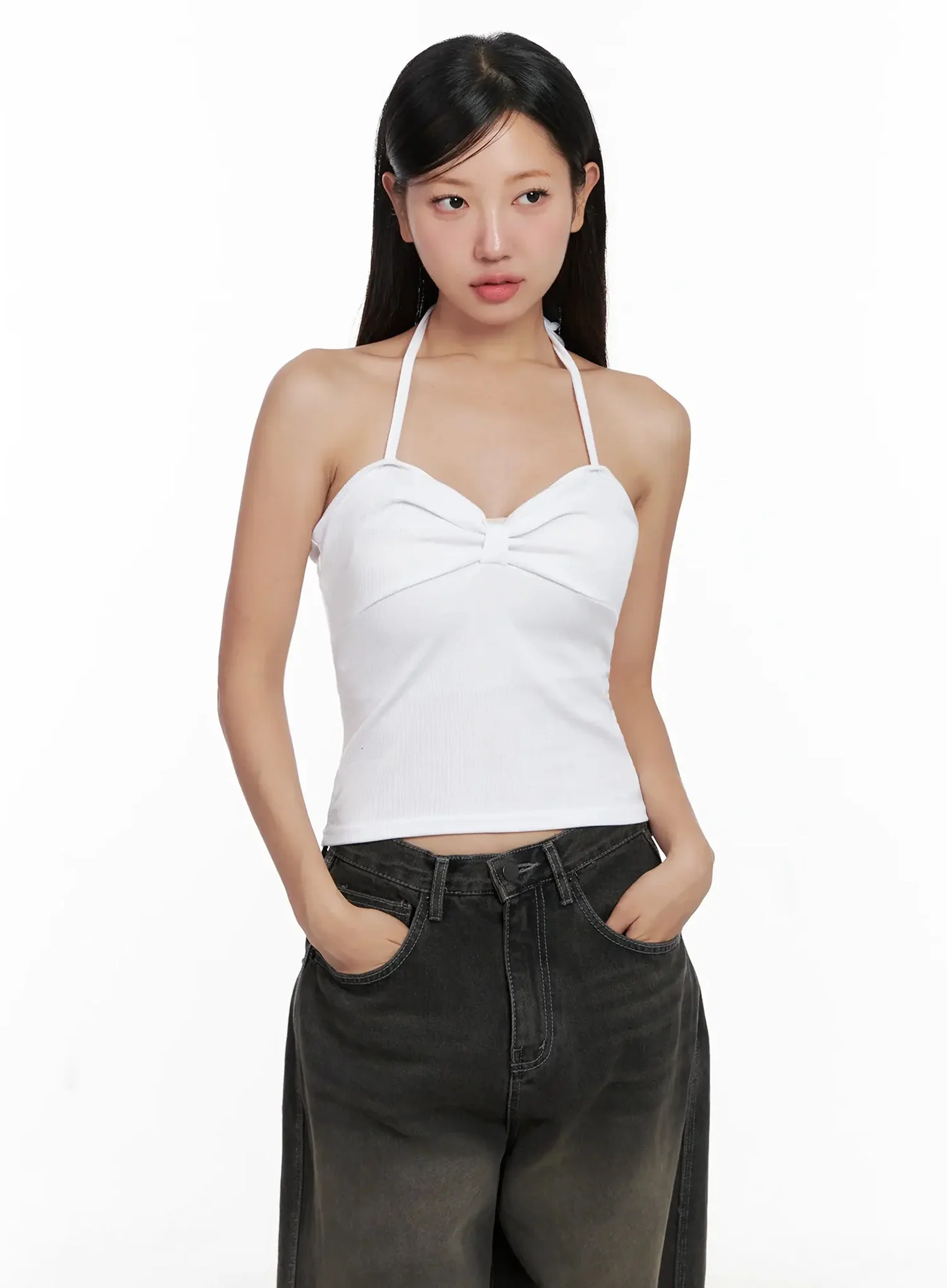 Halter Neck Cropped Tank Top IG527 - Image 11