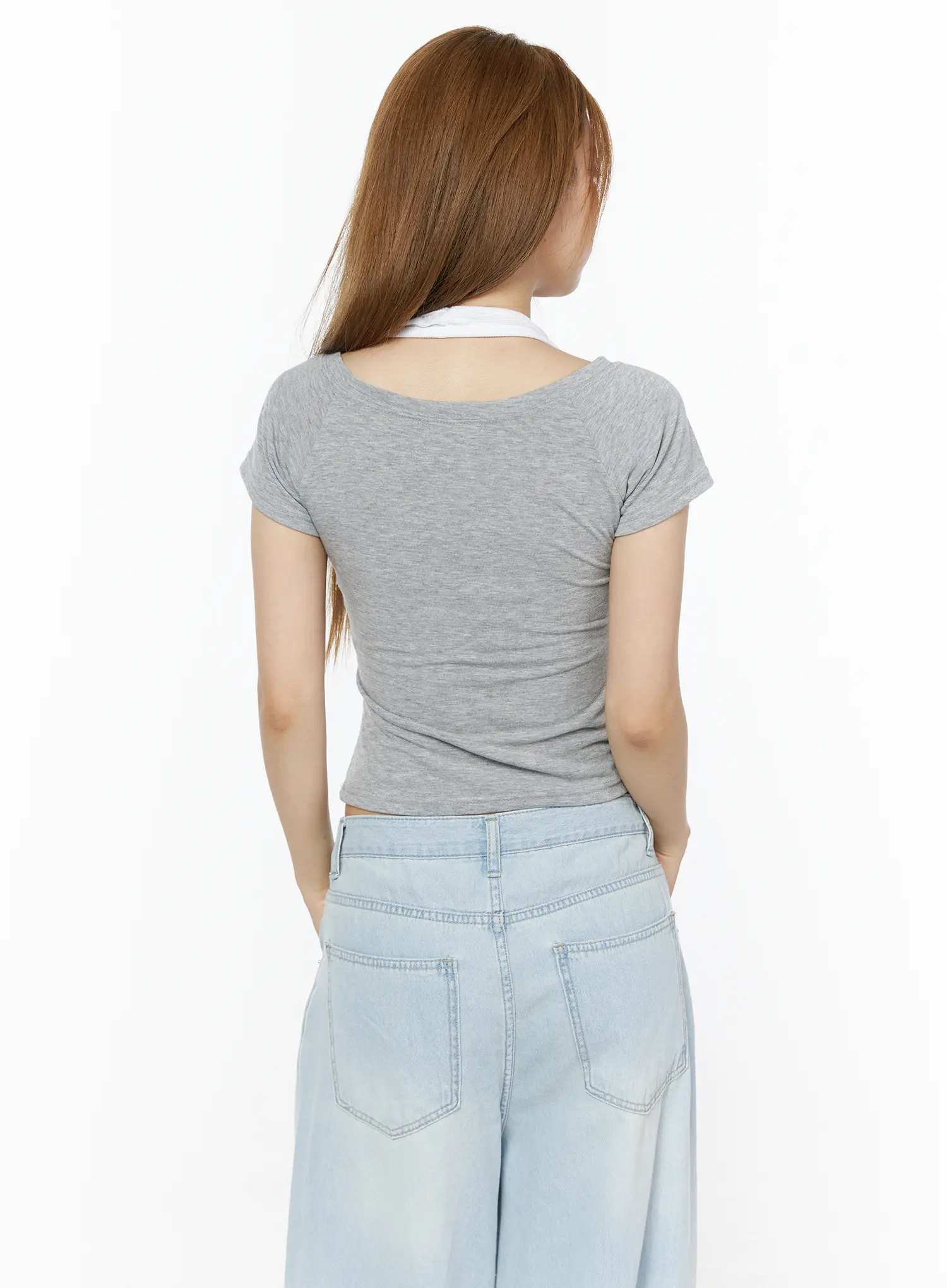Halter Neck Layered T-Shirt IU515 - Image 10