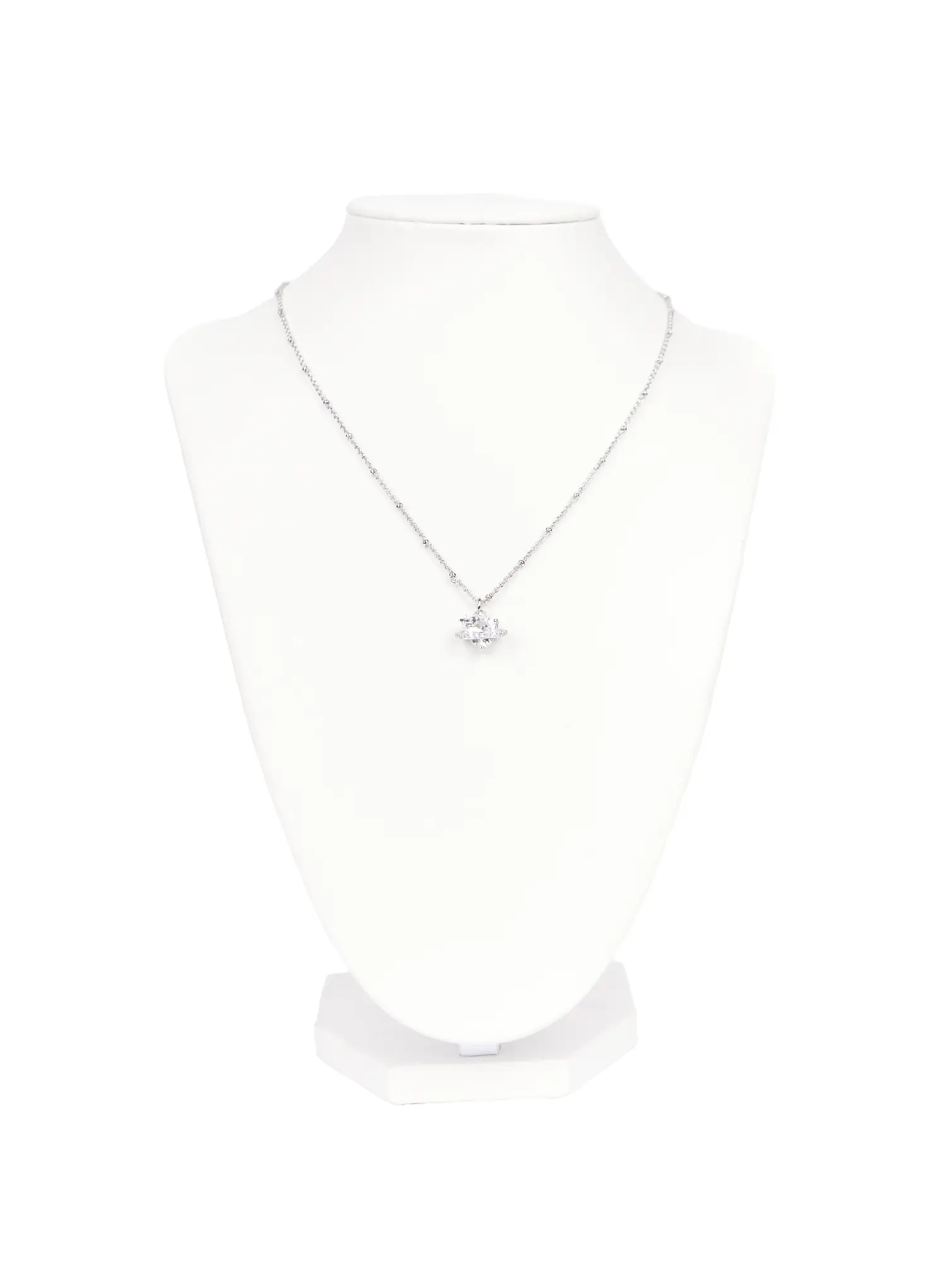 Heart Cubic Ring Necklace CA527 - Image 5