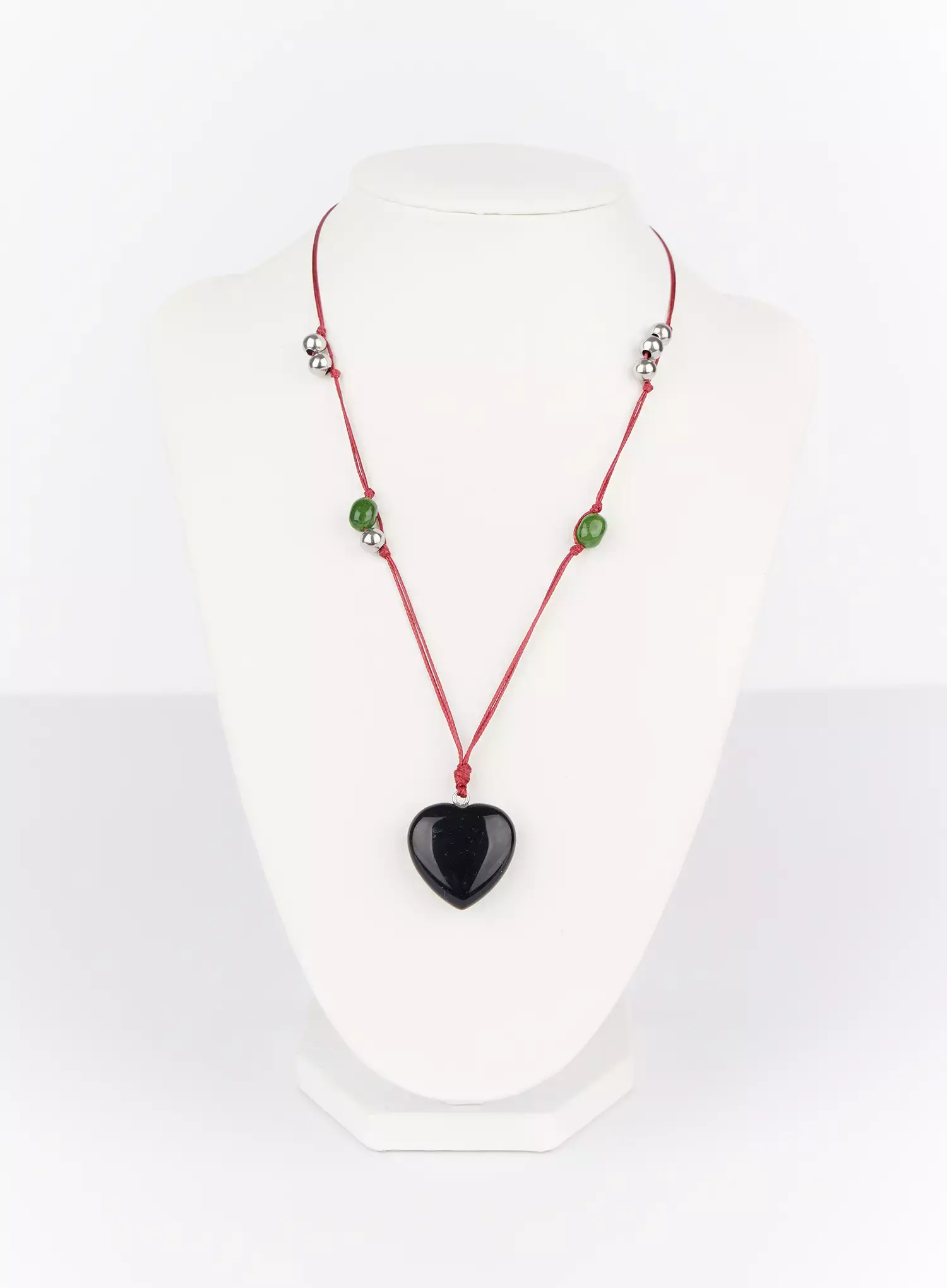 Heart Gemstone Pendant Necklace F516 - Image 7