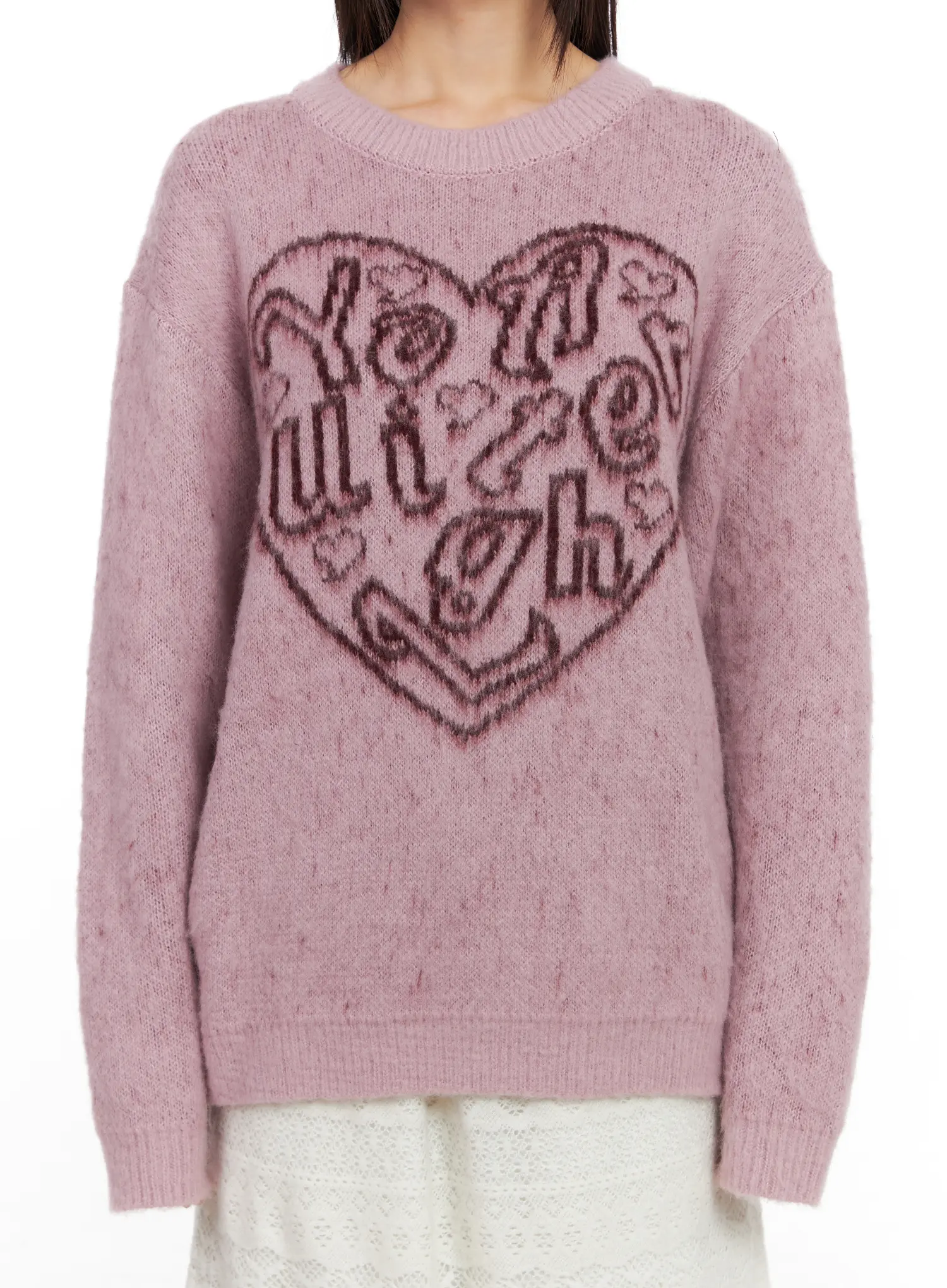 Heart Graphic Knit Sweater CN520 - Image 9