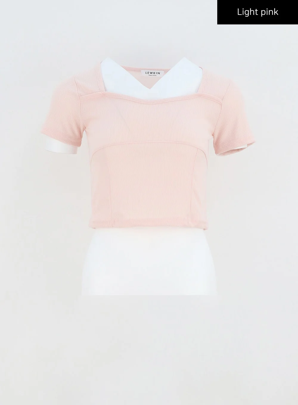 Heart Neck Cropped Tee CA320 - Image 29