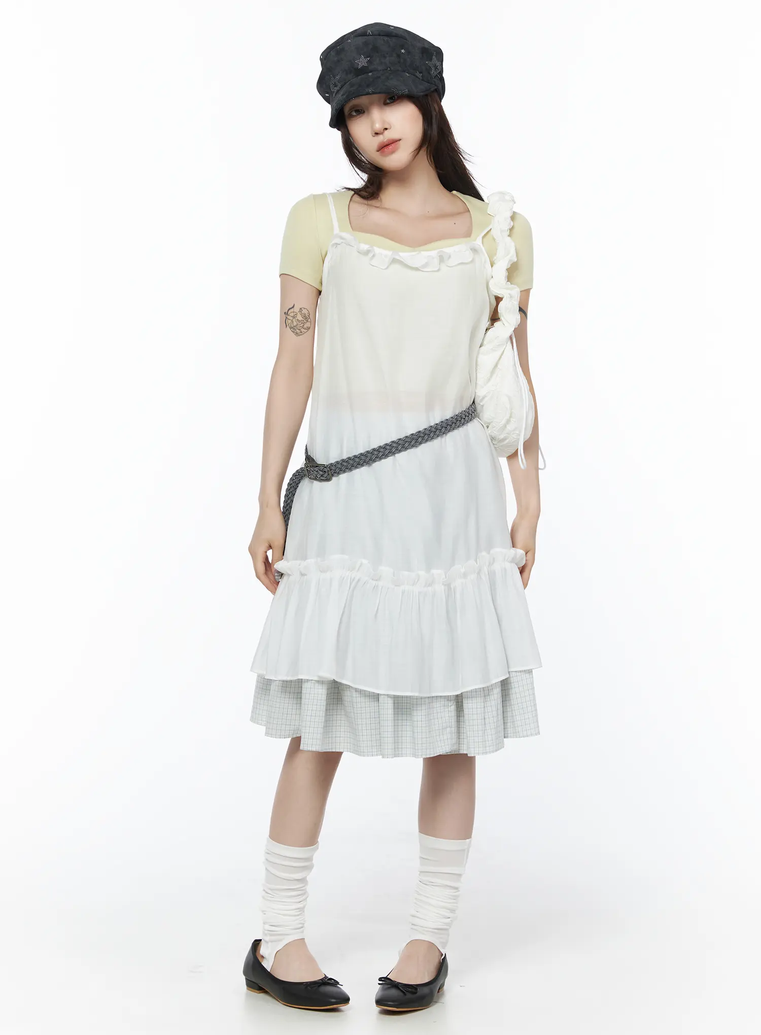 Heart Neck Cropped Tee CU510 - Image 7
