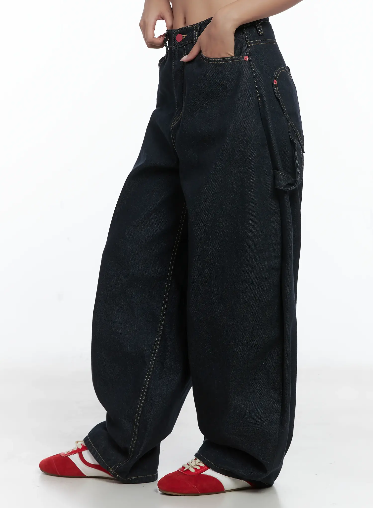 Heart Pocket Balloon Jeans CS503 - Image 4