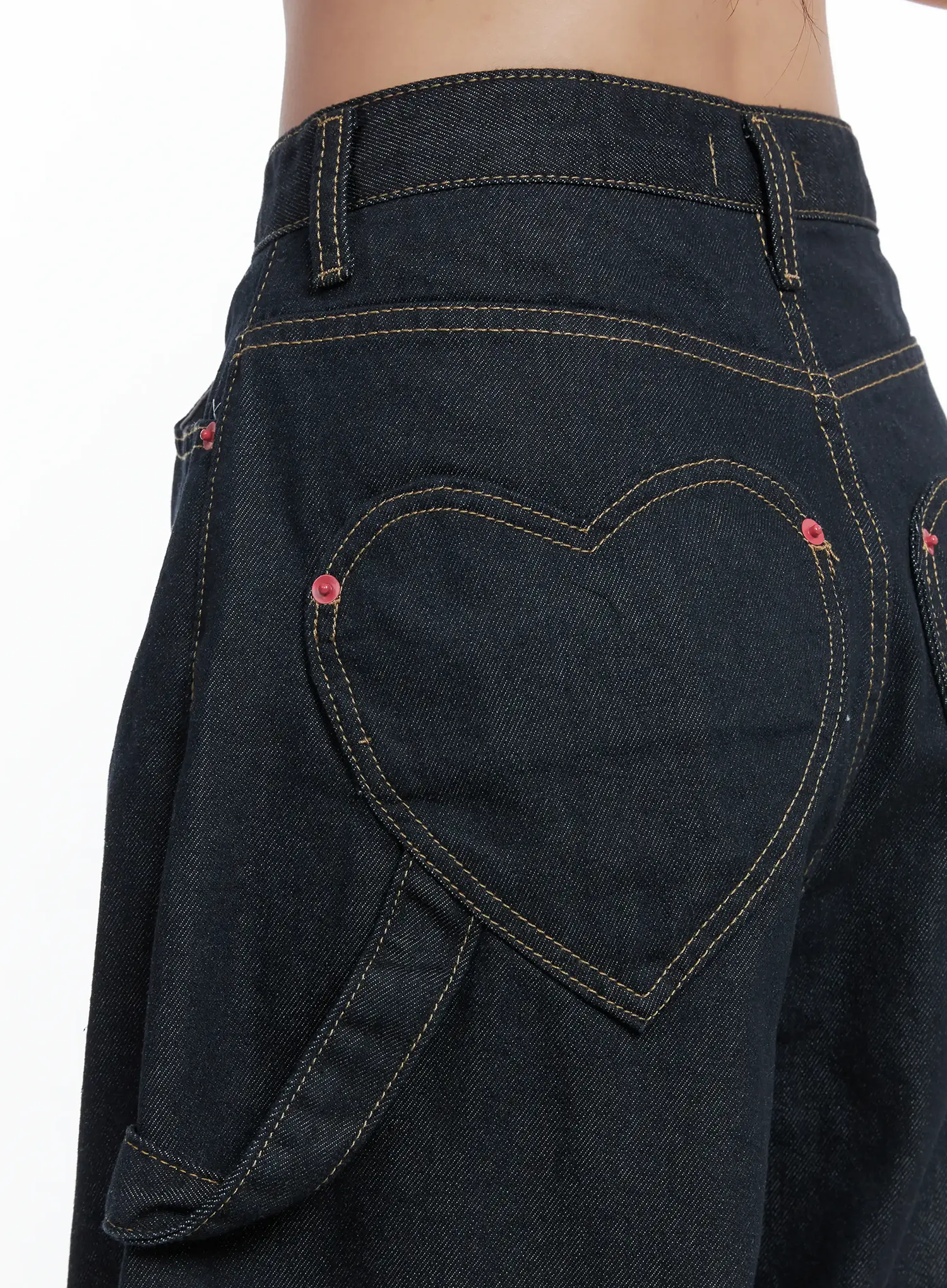 Heart Pocket Balloon Jeans CS503 - Image 8