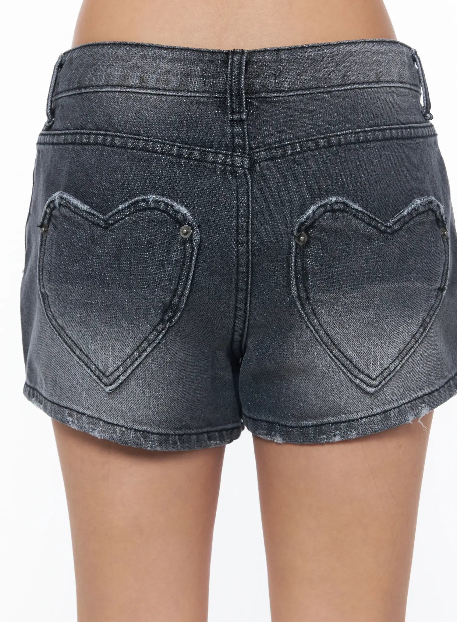 Heart Pocket Denim Shorts CU501 - Image 7