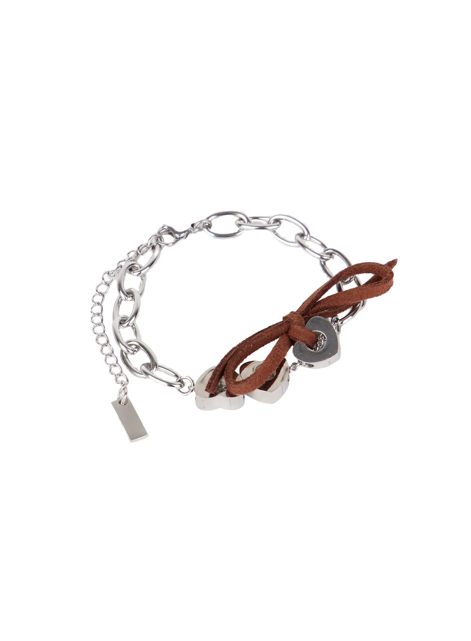 Heart Ribbon Charm Bracelet CJ515 - Image 4
