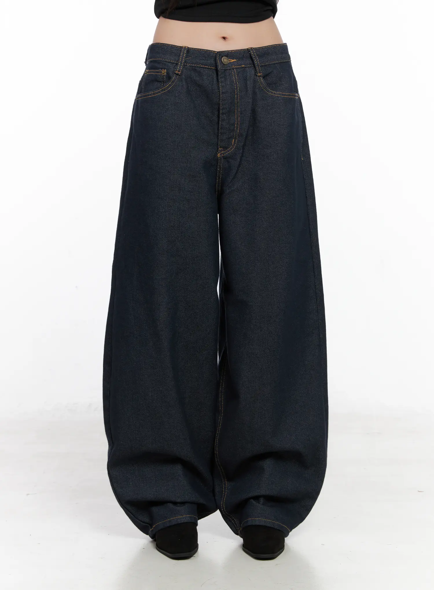 Heaven Wide-Leg Dark Washed Jeans CN513 - Image 10