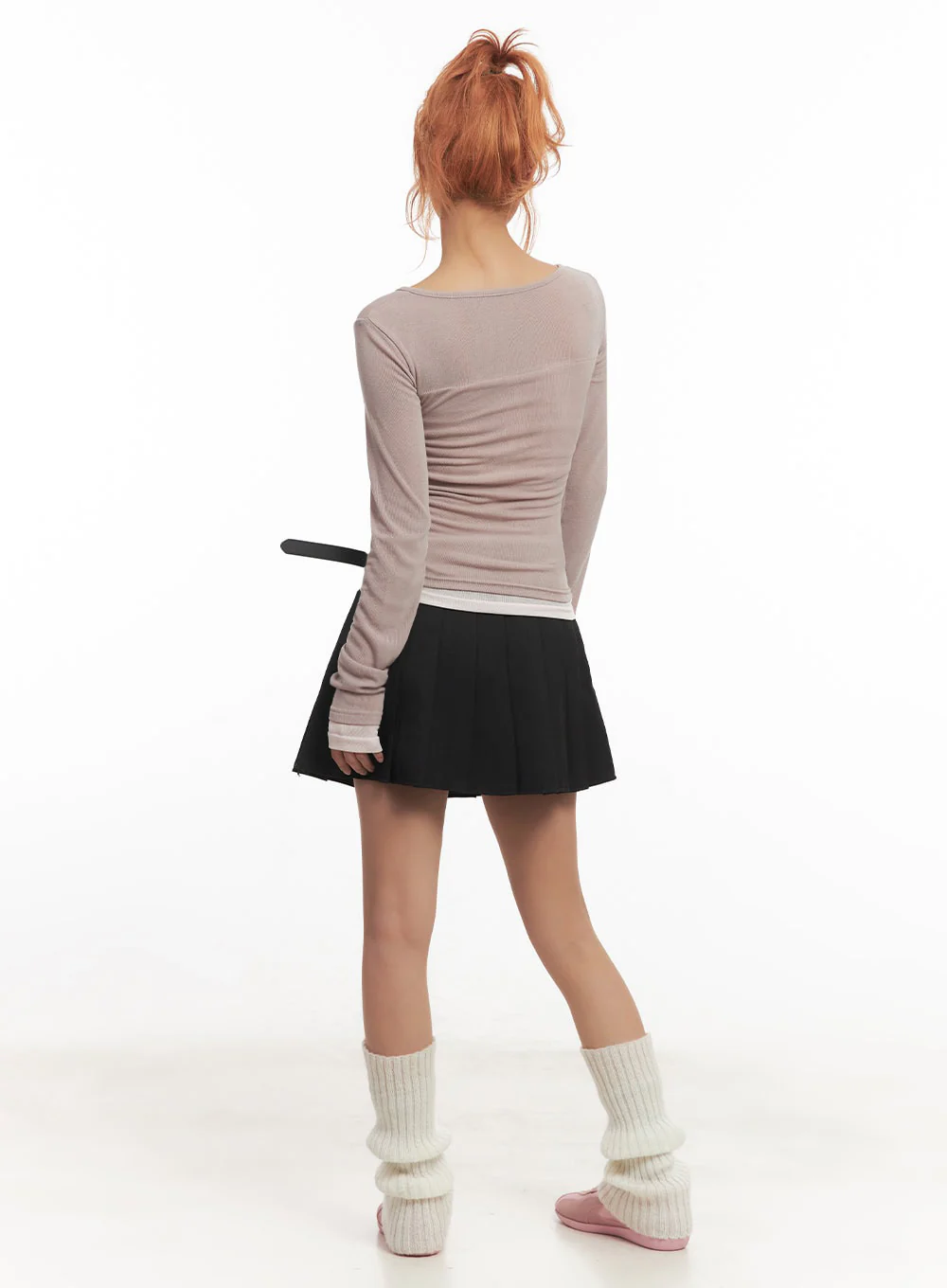 Henley Layered Long Sleeve Top IA515 - Image 11