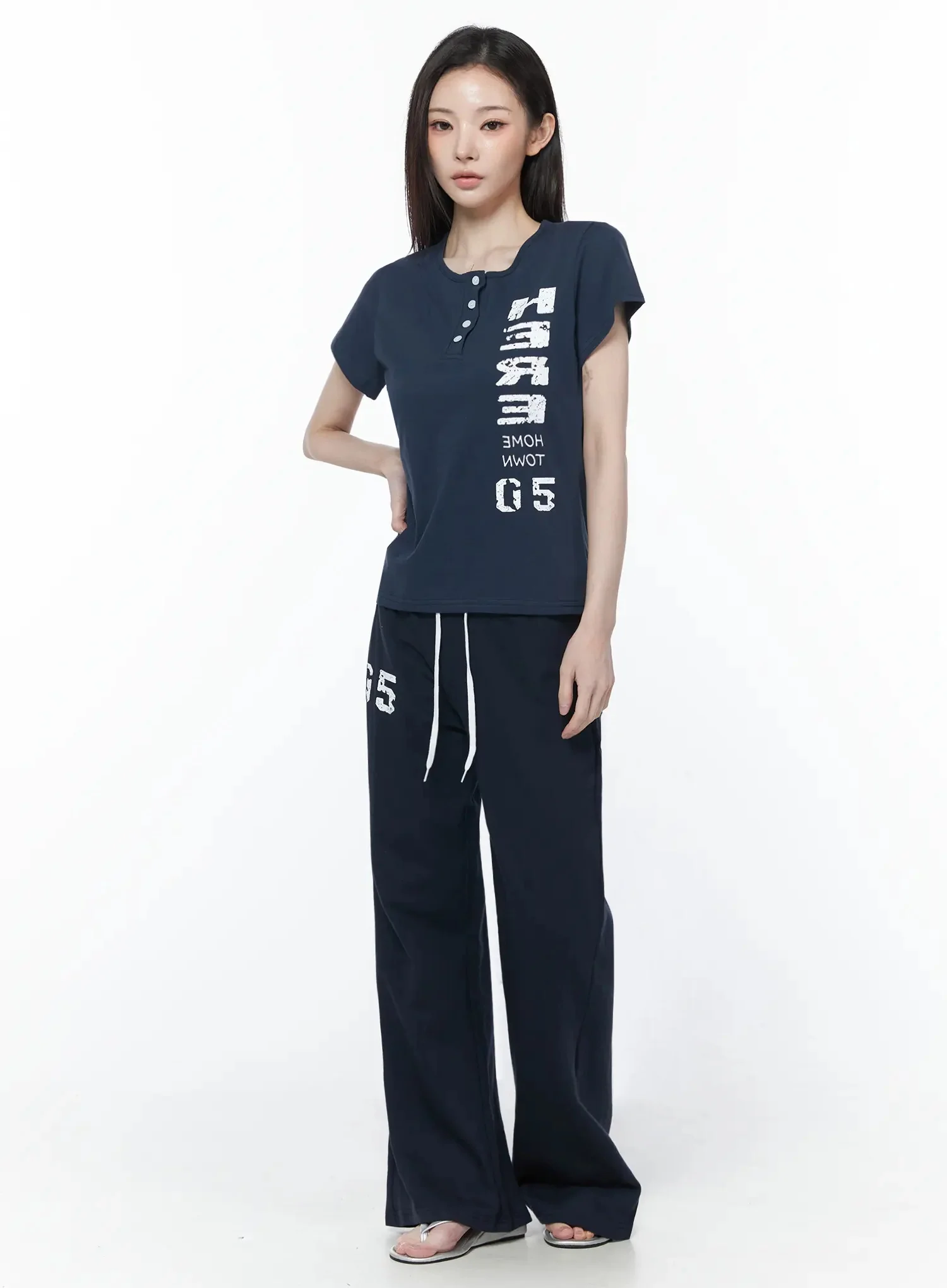 Henley Neck Graphic Tee IU512 - Image 9